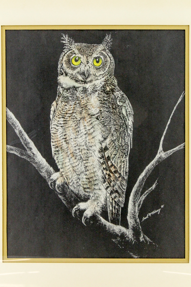 Reproduction Print After Carol McElderry Owl Portrait