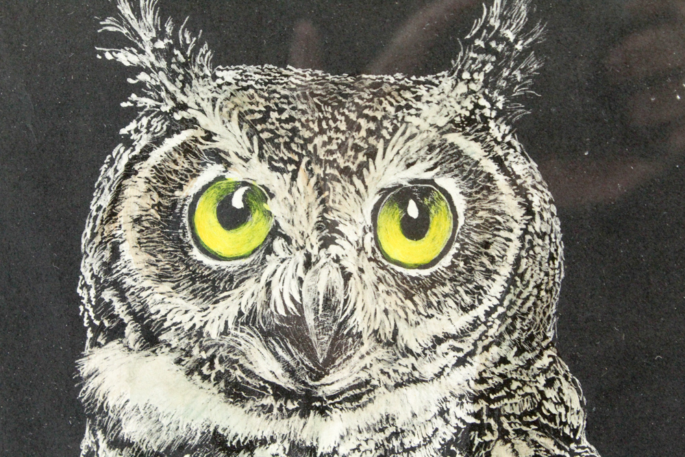 Reproduction Print After Carol McElderry Owl Portrait