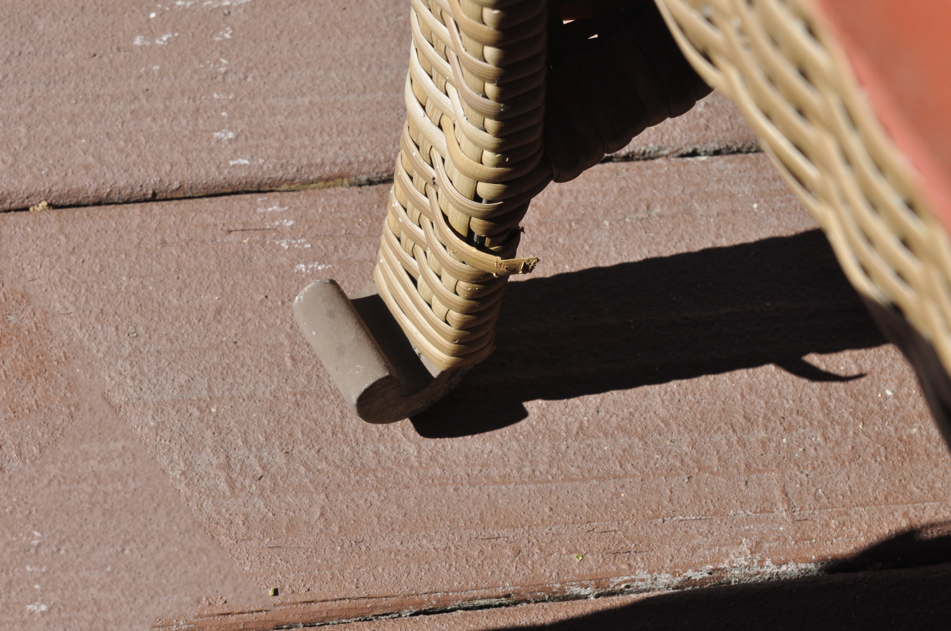 Wicker Patio Chair and Matching Ottoman