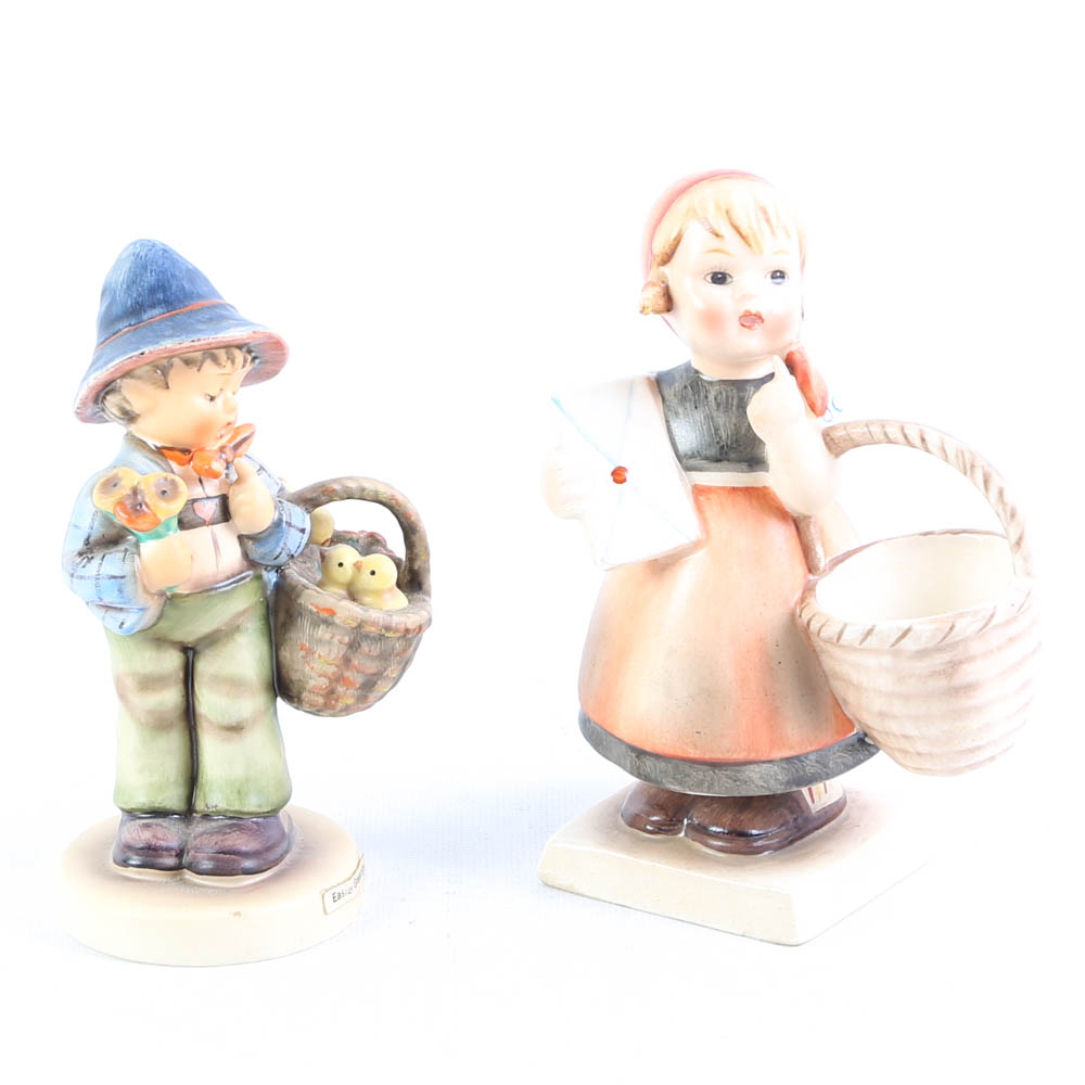 "Easter Greetings" and "Meditation" Hummel Figurines