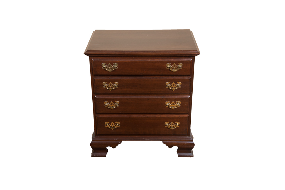 Vintage Chippendale Style Four Drawer Chest