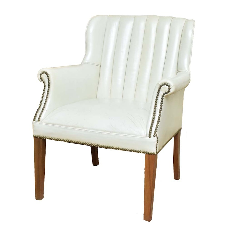 White Leather Armchair