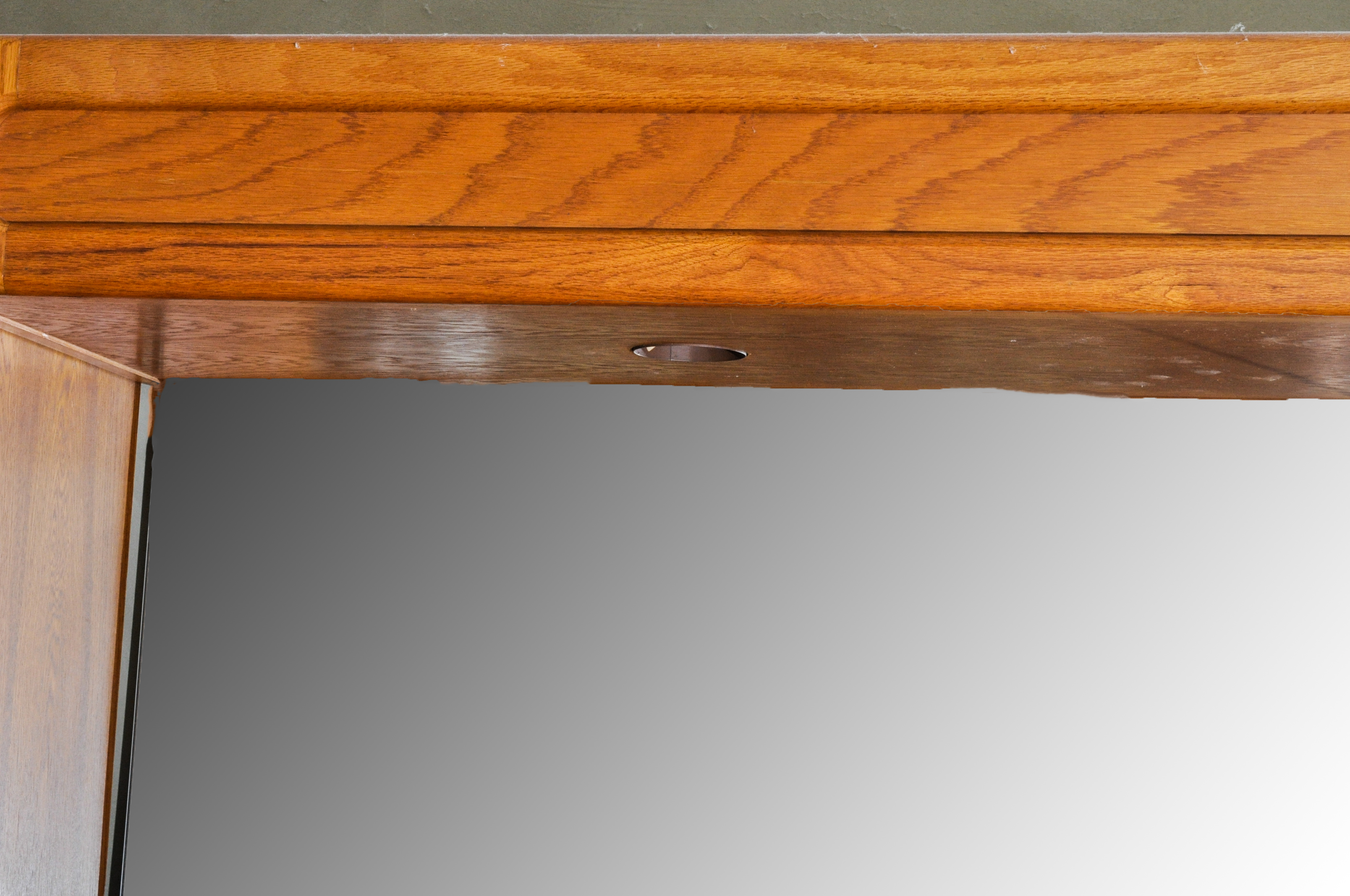 Oak King-Size Bed Frame With Light Bridge and Drawers