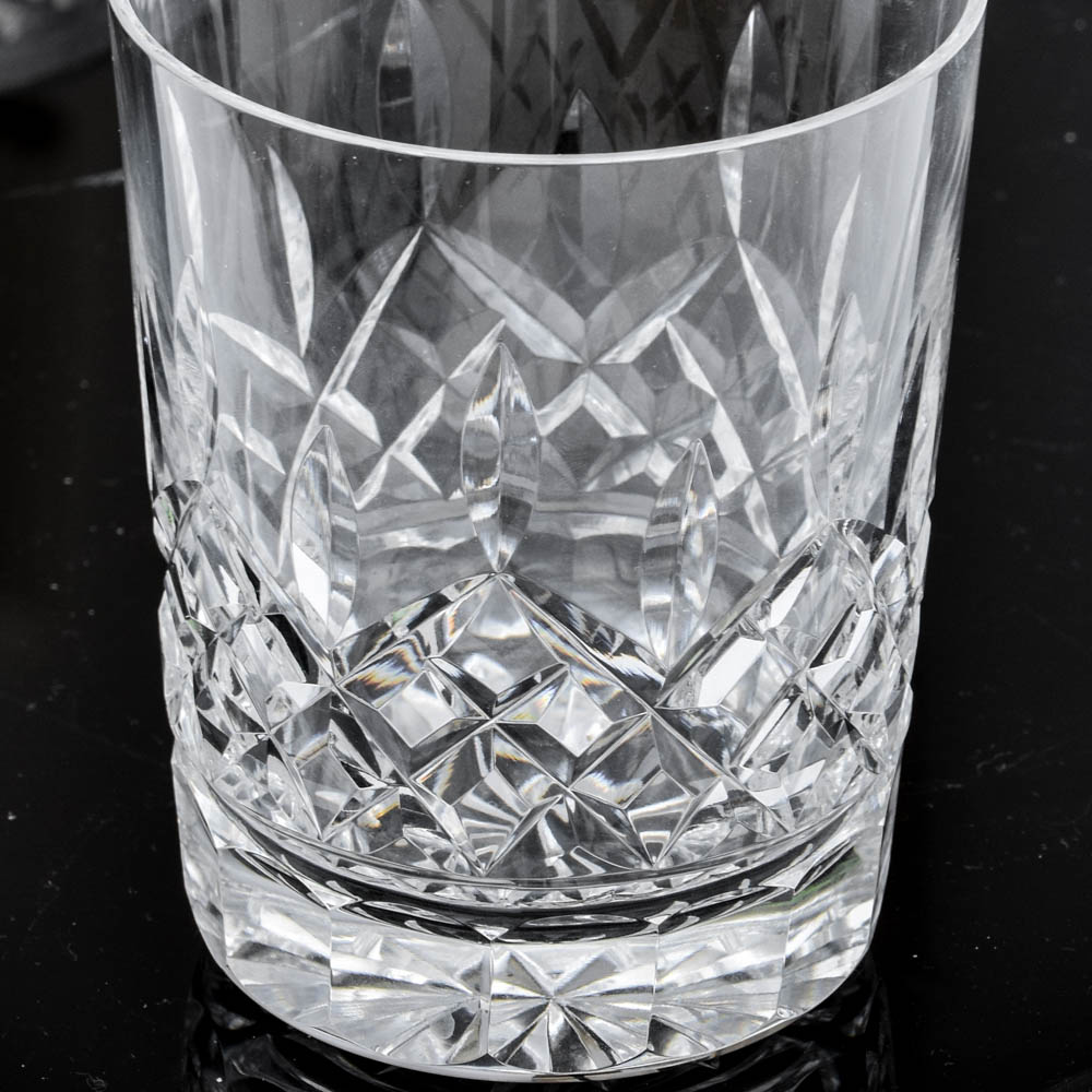 Waterford Crystal "Lismore" Old Fashioned and Double Old Fashioned Glasses