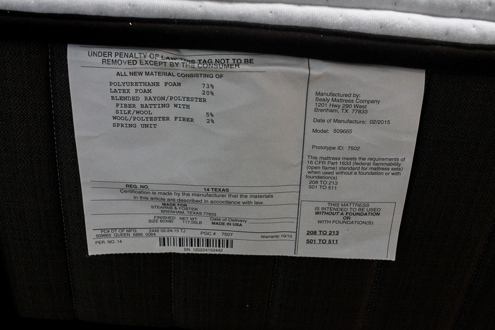 Stearns & Foster Lux Estate "Emily-Rose" Queen Size Mattress and Bed Foundation