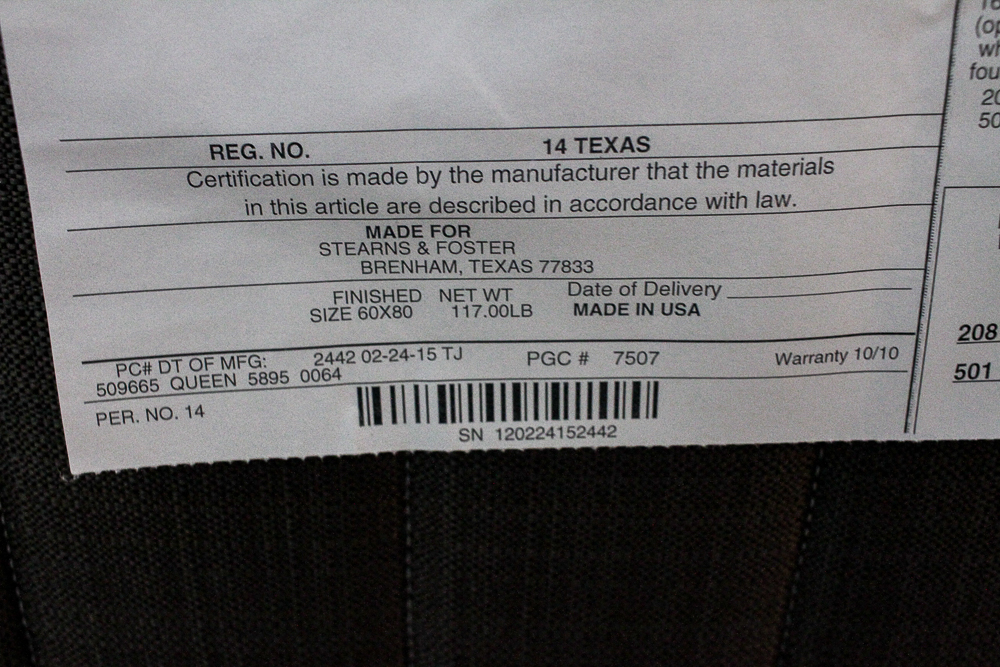 Stearns & Foster Lux Estate "Emily-Rose" Queen Size Mattress and Bed Foundation