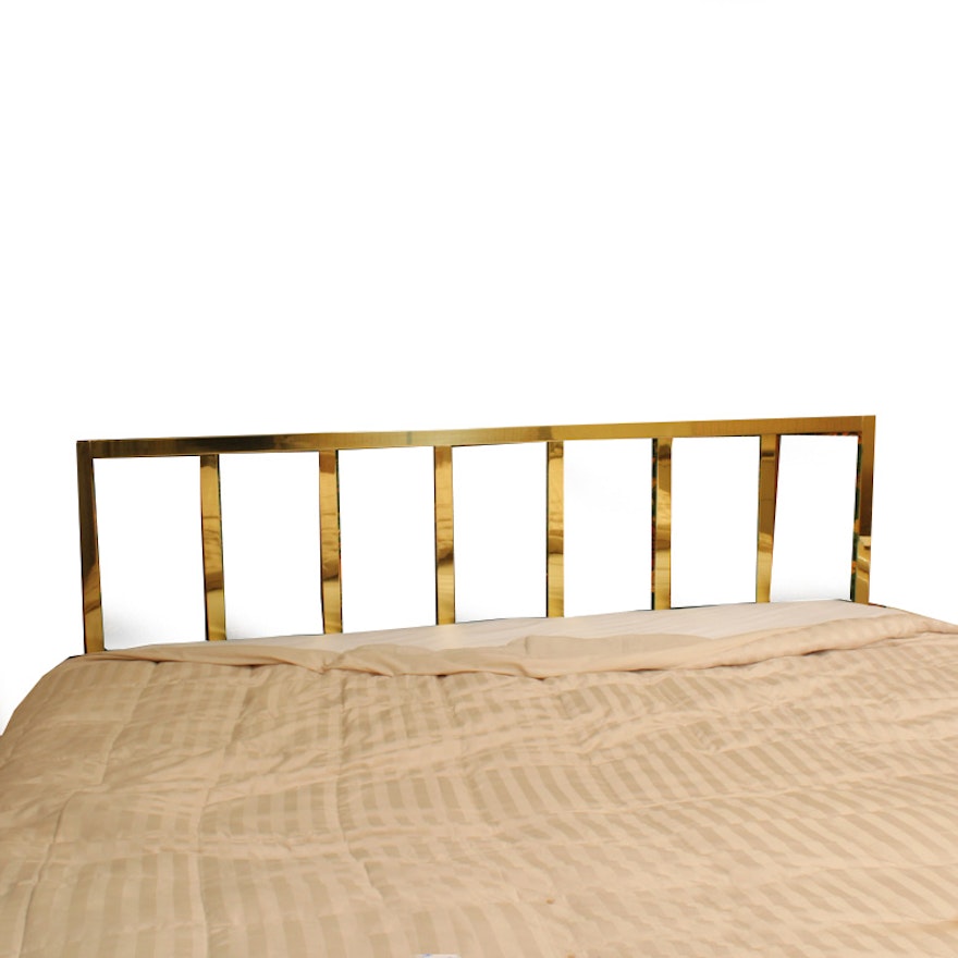 Lacquered Brass Headboard in King-Size