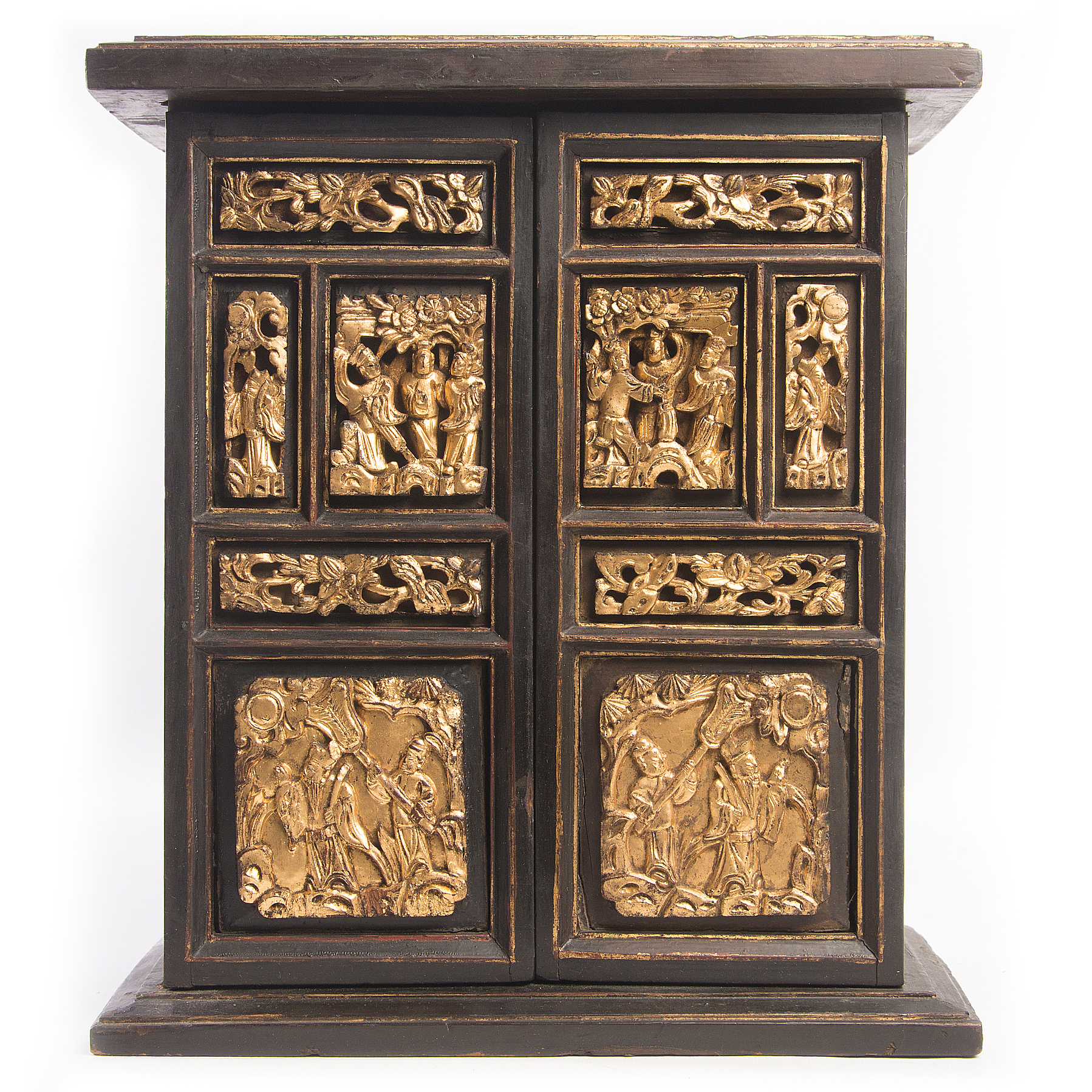 Carved Chinese Family Shrine Box