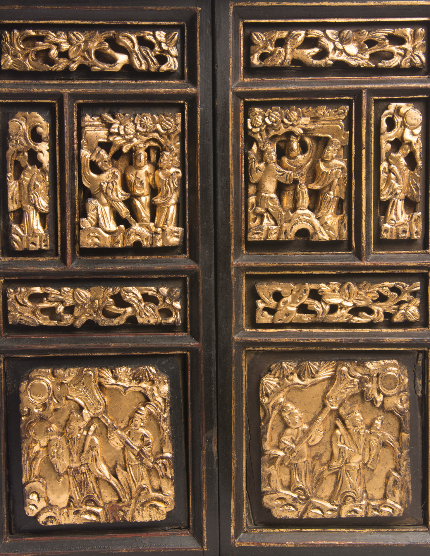 Carved Chinese Family Shrine Box