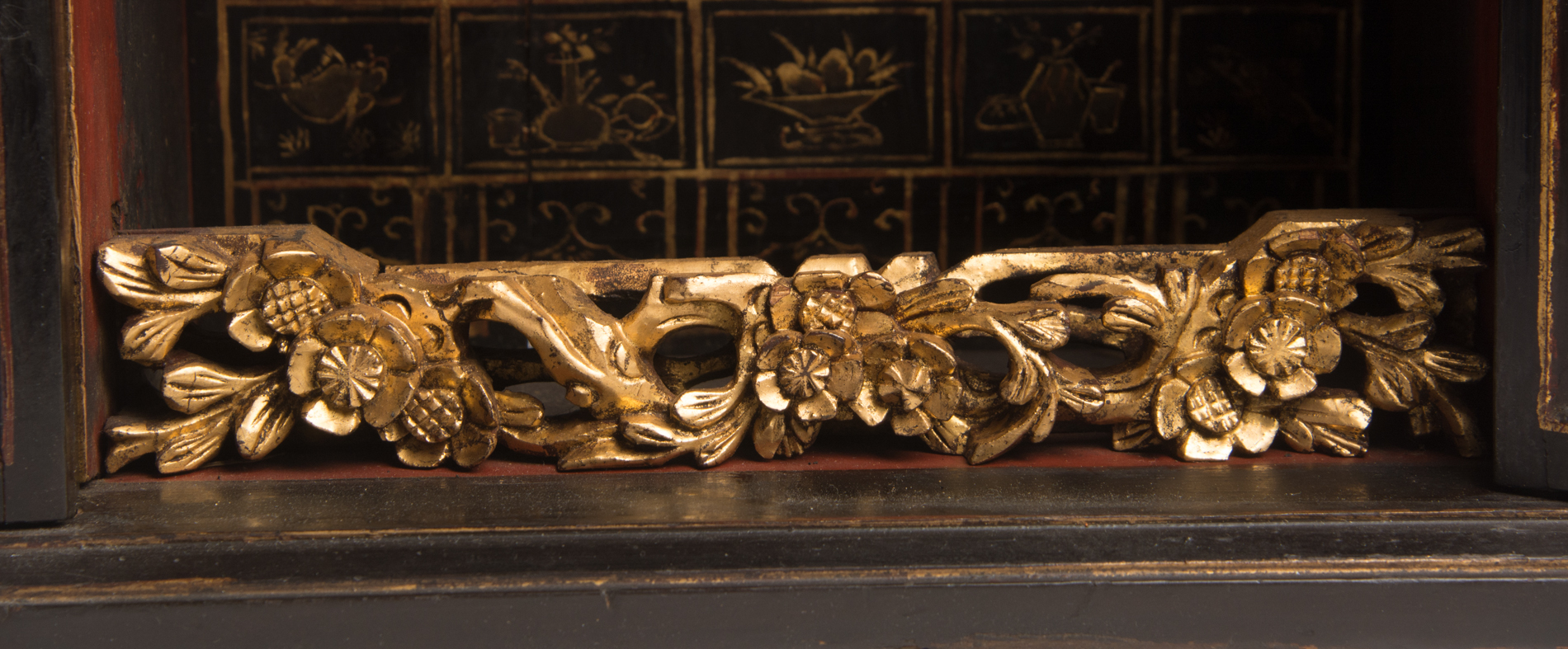 Carved Chinese Family Shrine Box