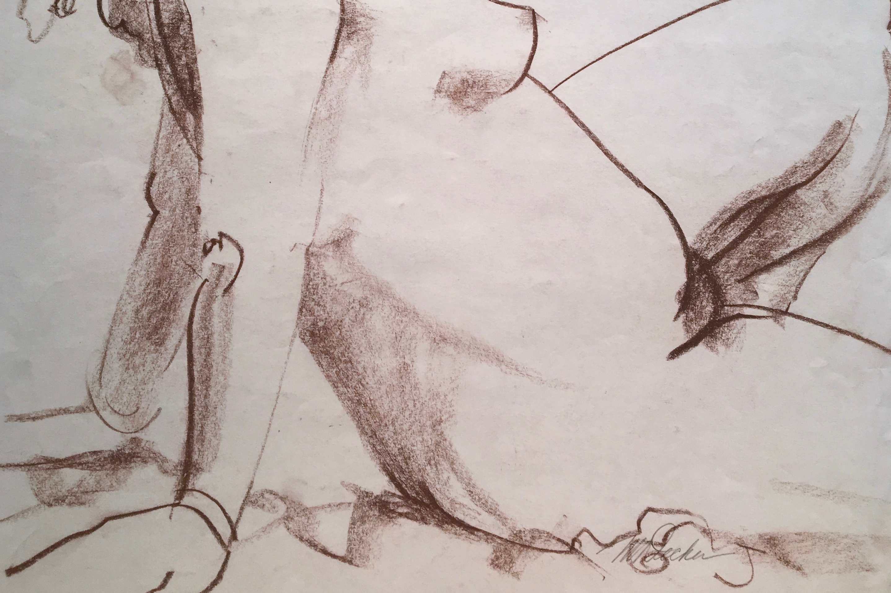 Seated Nude by Michael Decker, 1970's