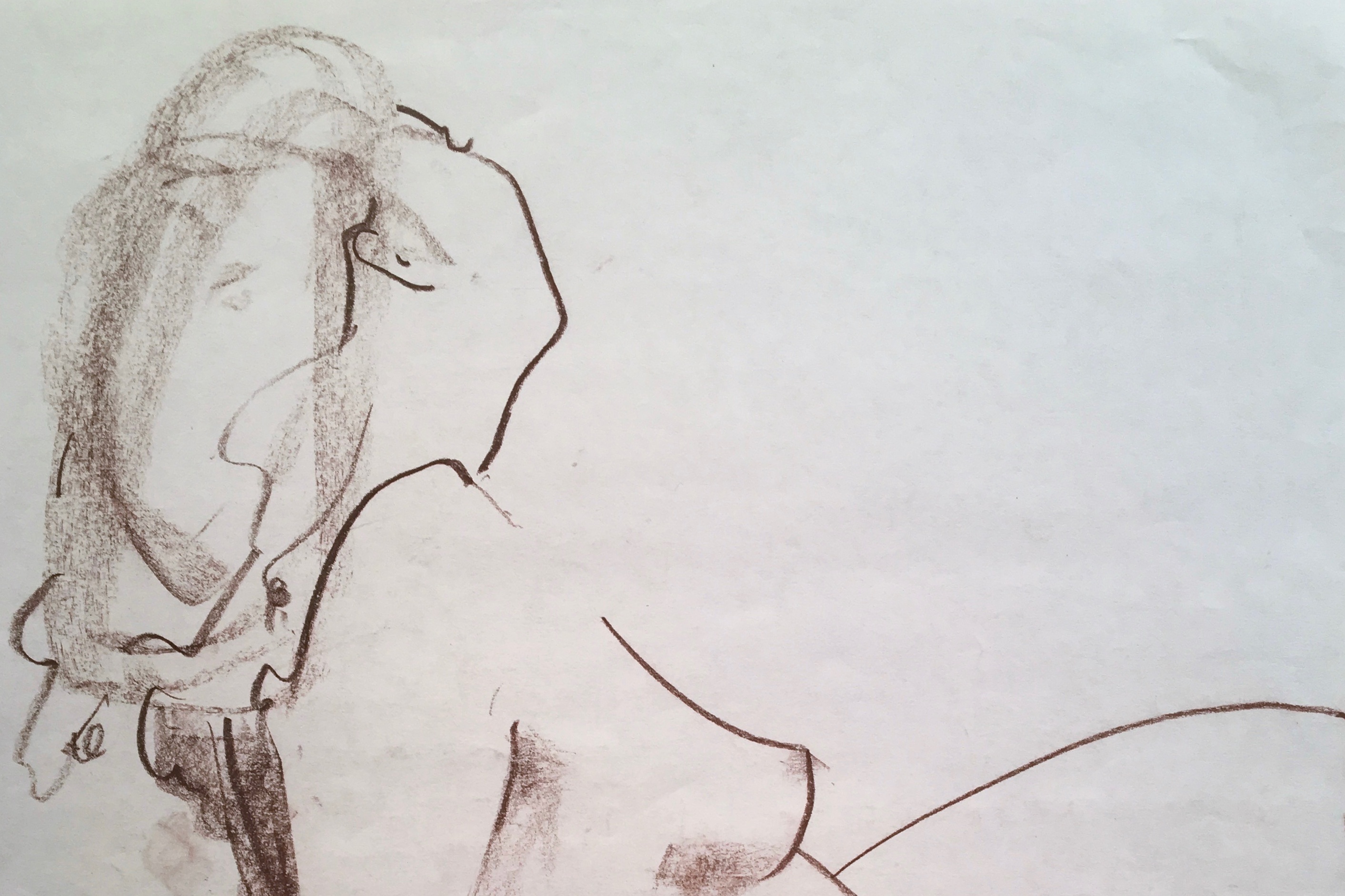 Seated Nude by Michael Decker, 1970's