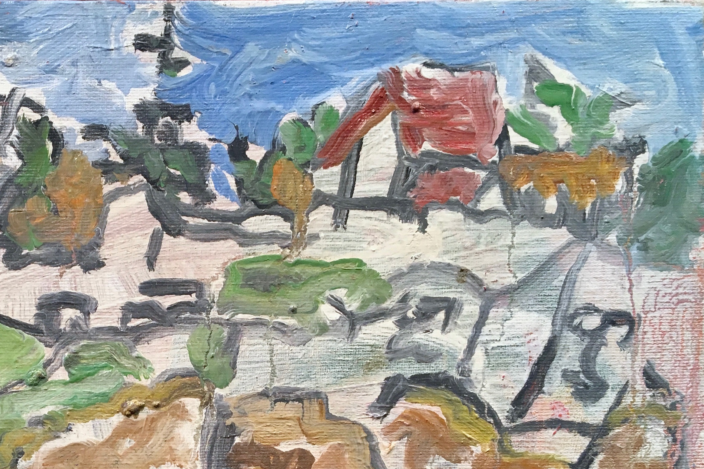 Carmel Beach Scene by Victor di Gesu, 1950's