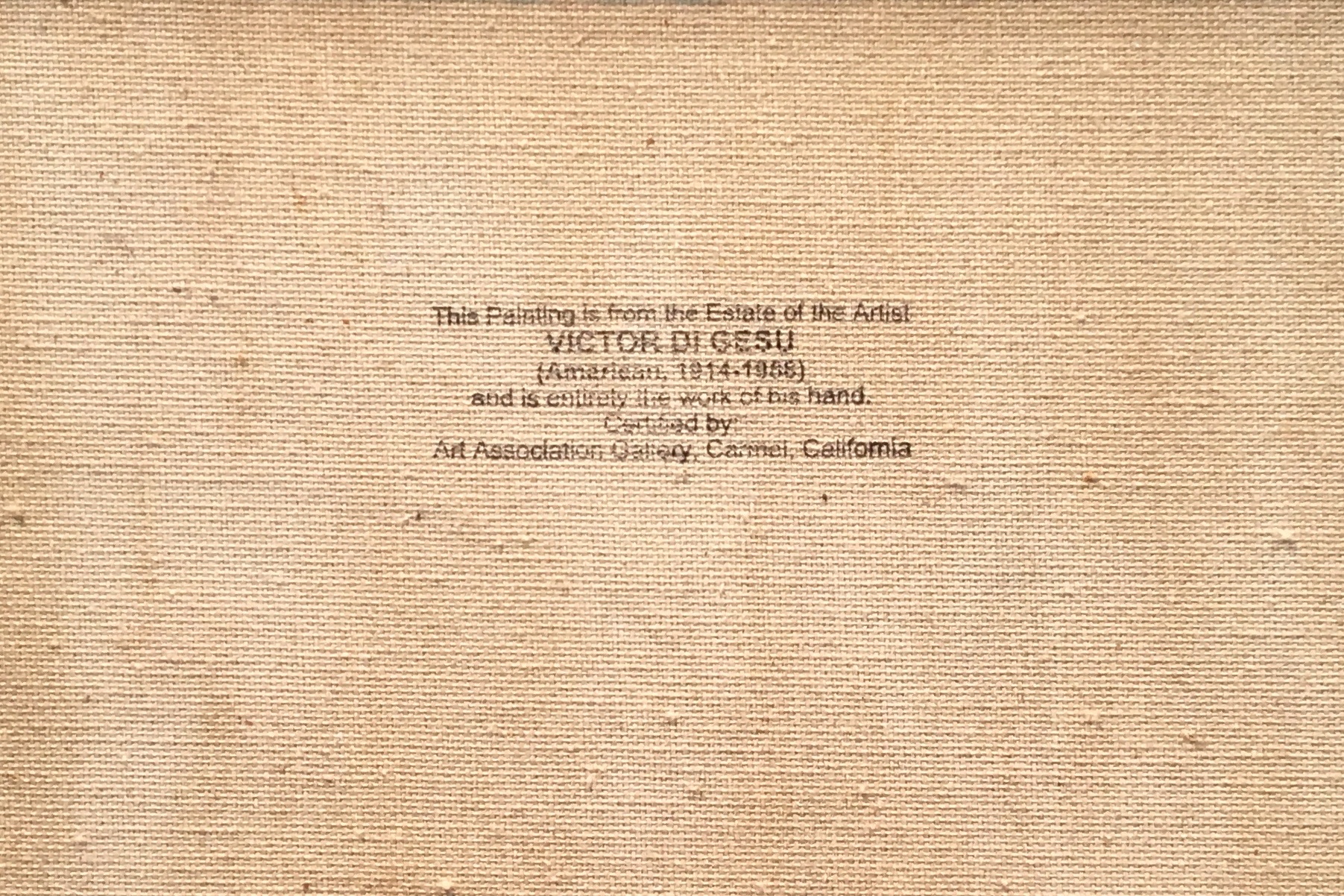 Carmel Beach Scene by Victor di Gesu, 1950's