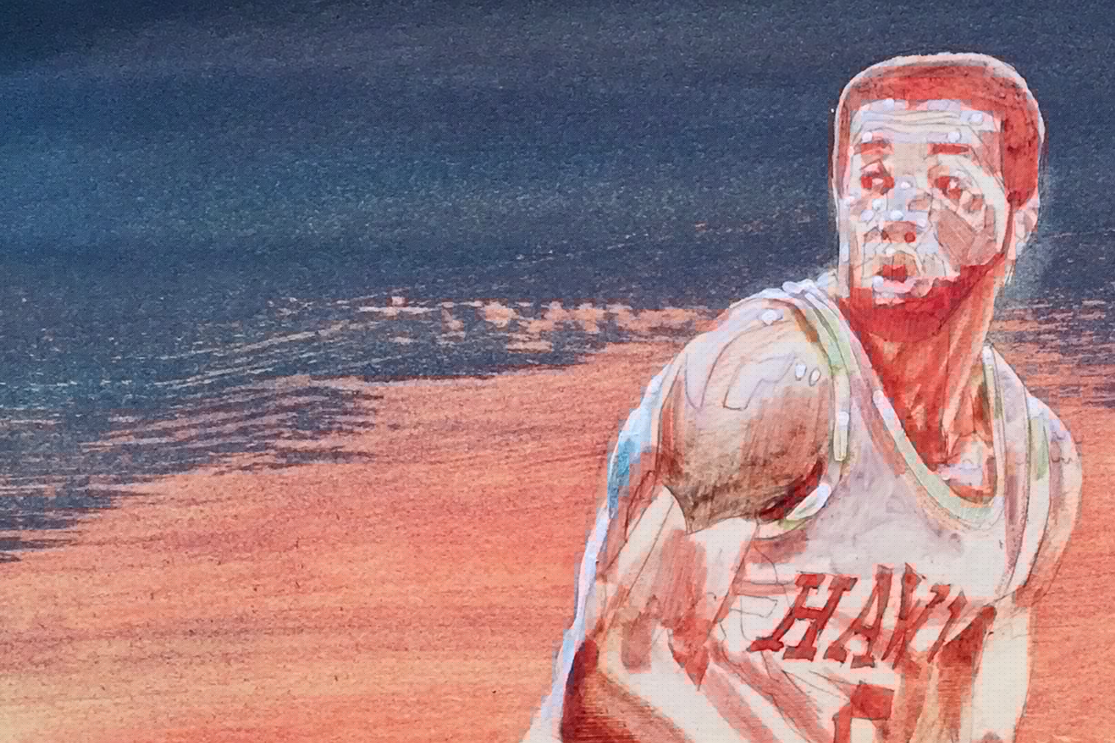 The Hawk's Eddie Johnson by Warren Lamm, 1970's