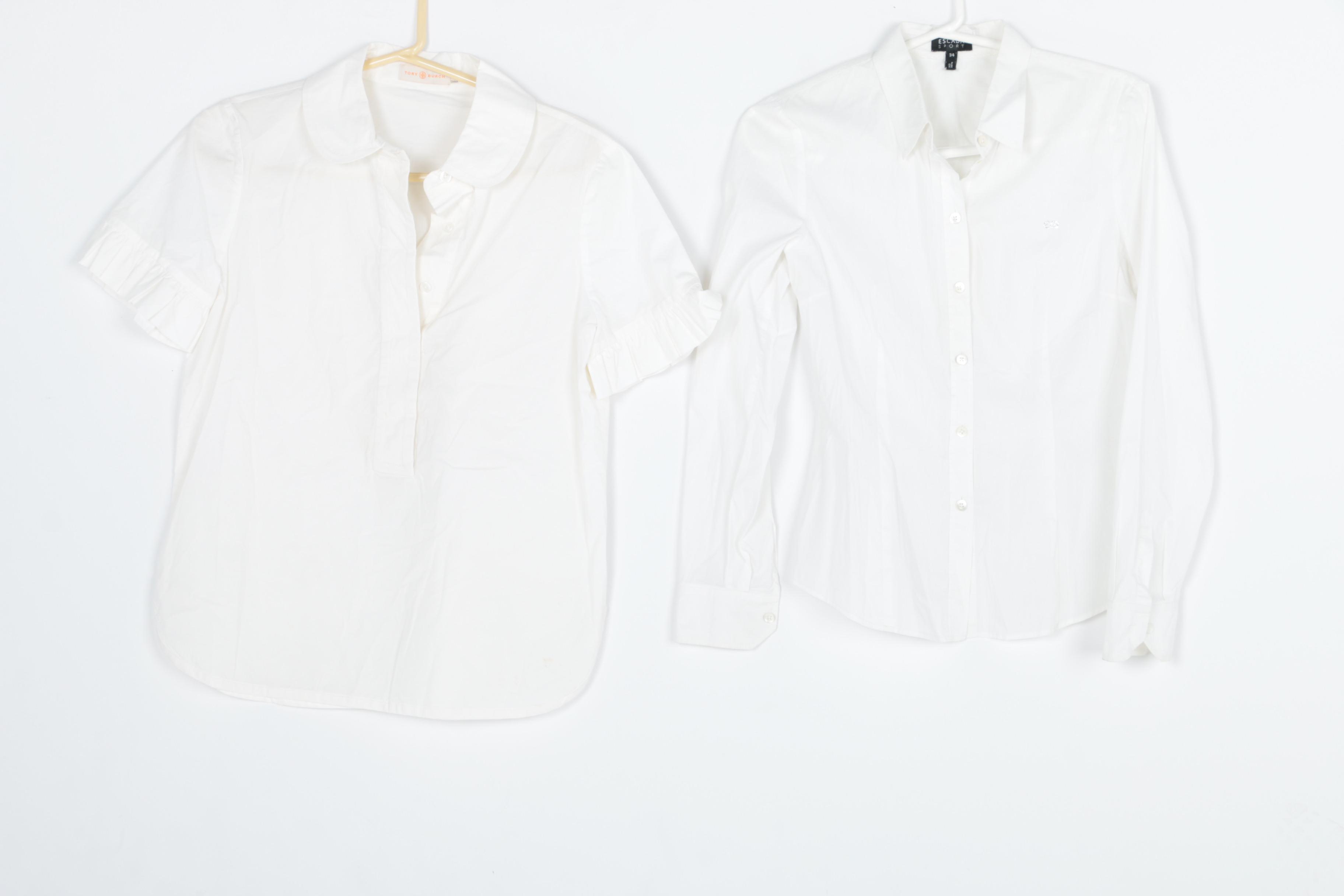 Women's Button-Down Blouses Including Tory Burch and Escada Sport