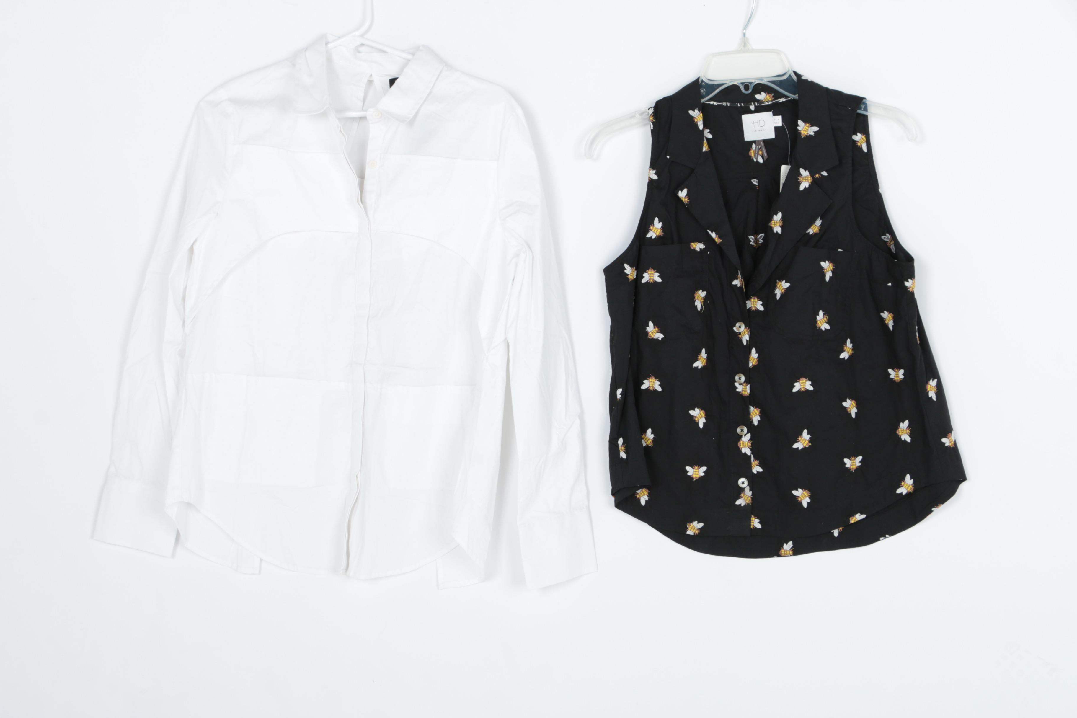 Women's Button-Down Blouses Including Tory Burch and Escada Sport