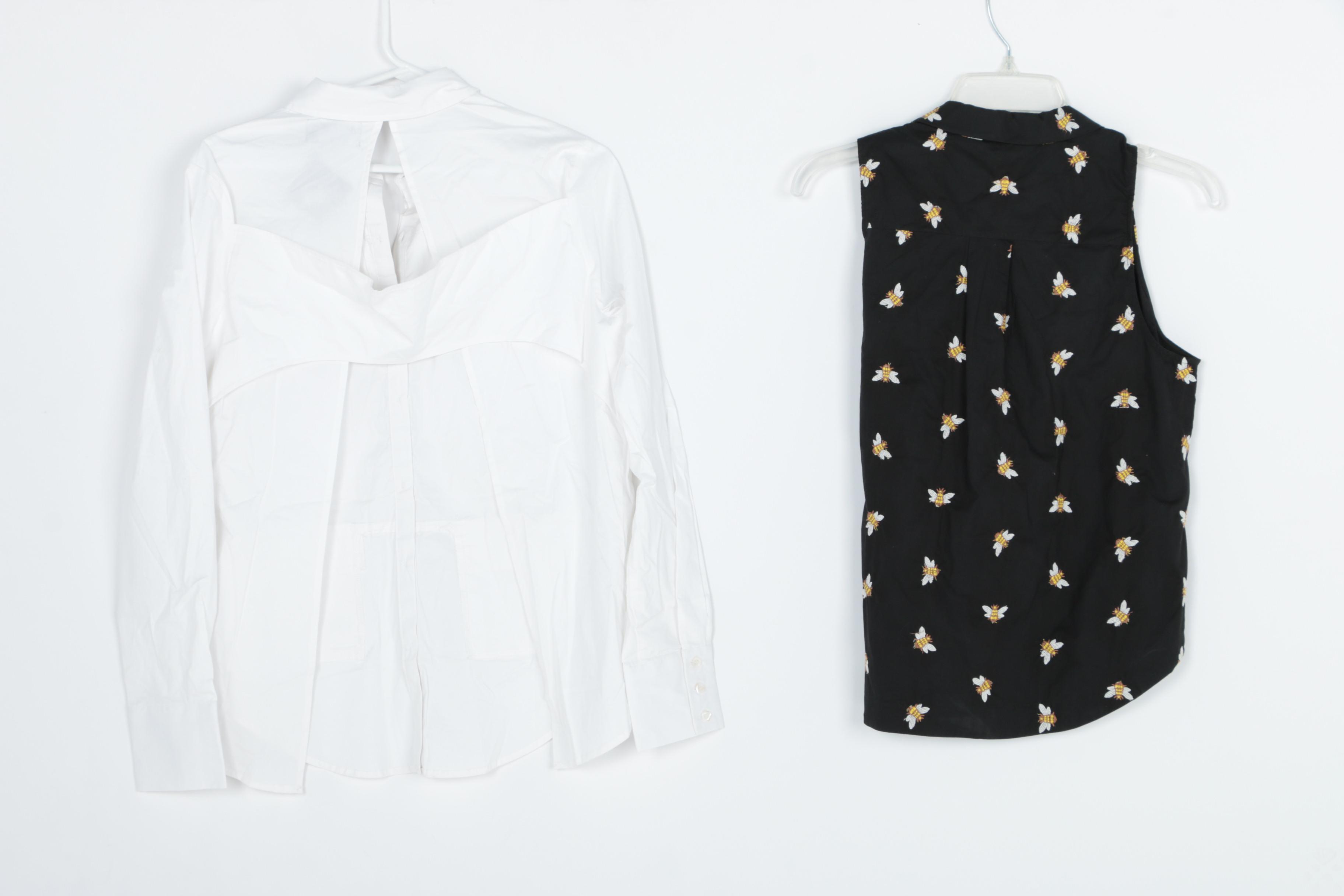 Women's Button-Down Blouses Including Tory Burch and Escada Sport