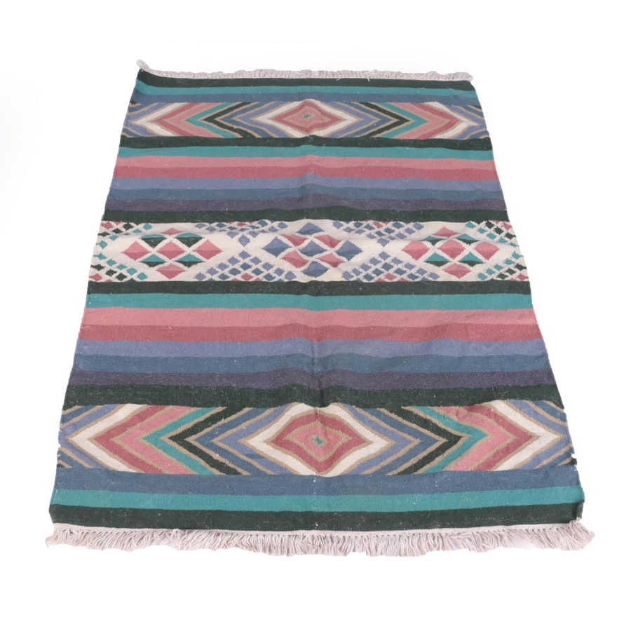 Handwoven Southwest Style Wool Accent Rug