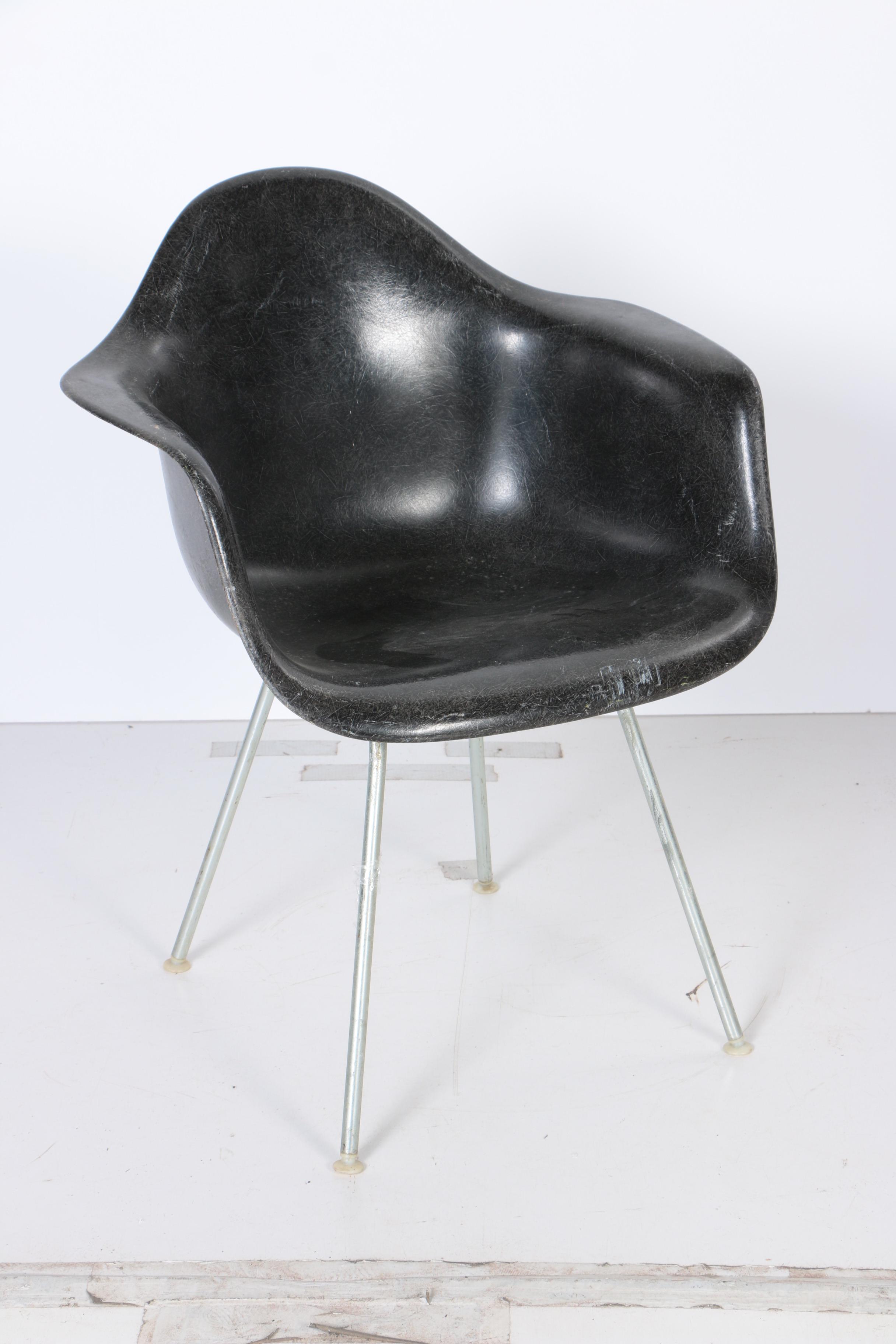 Vintage Herman Miller Molded Fiberglass Chair, Circa 1960s