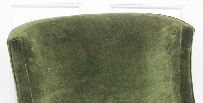 Hollywood Regency Velvet Chairs on Acrylic Legs