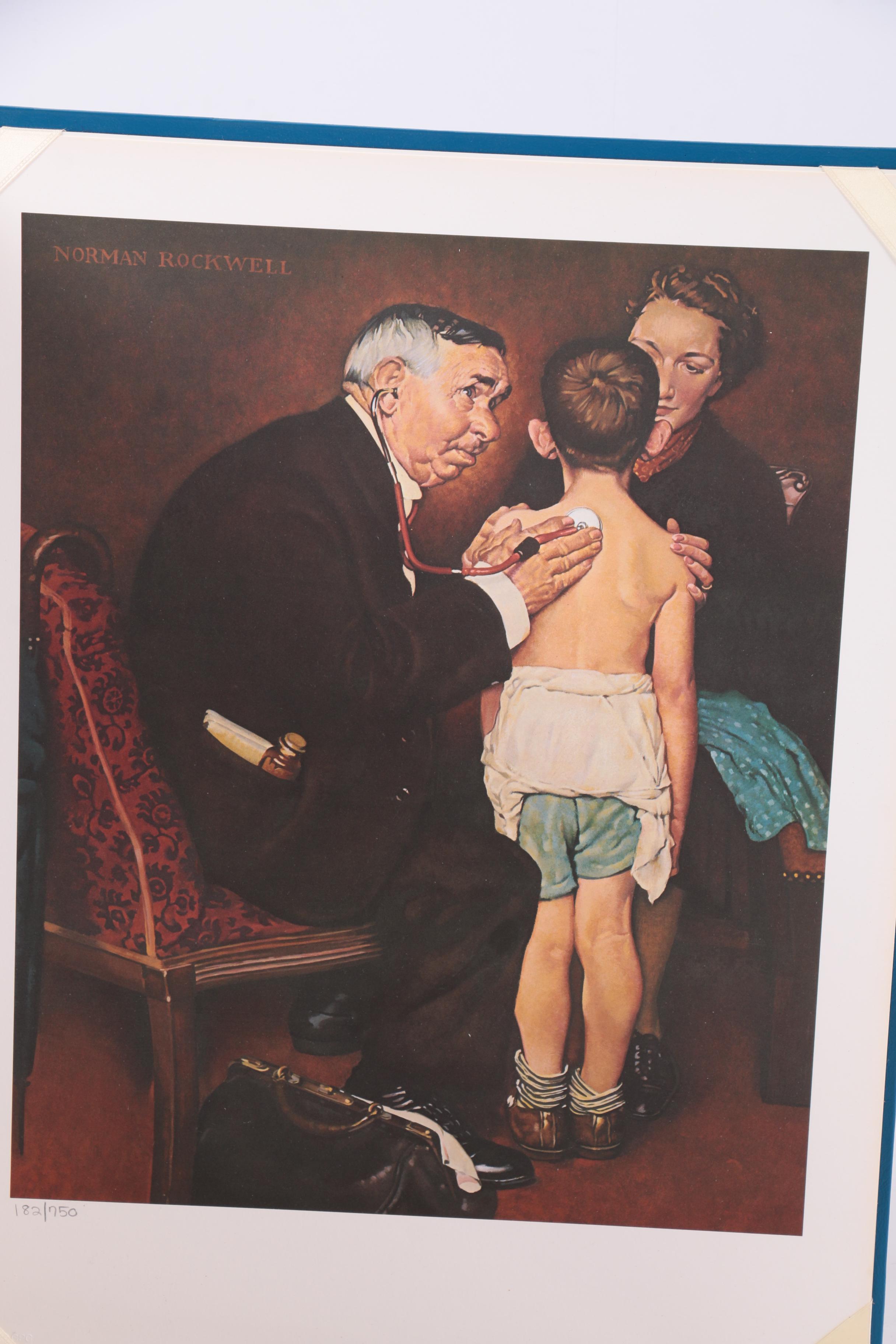 Limited Edition Reproduction Print After Norman Rockwell "The Healing Hand"