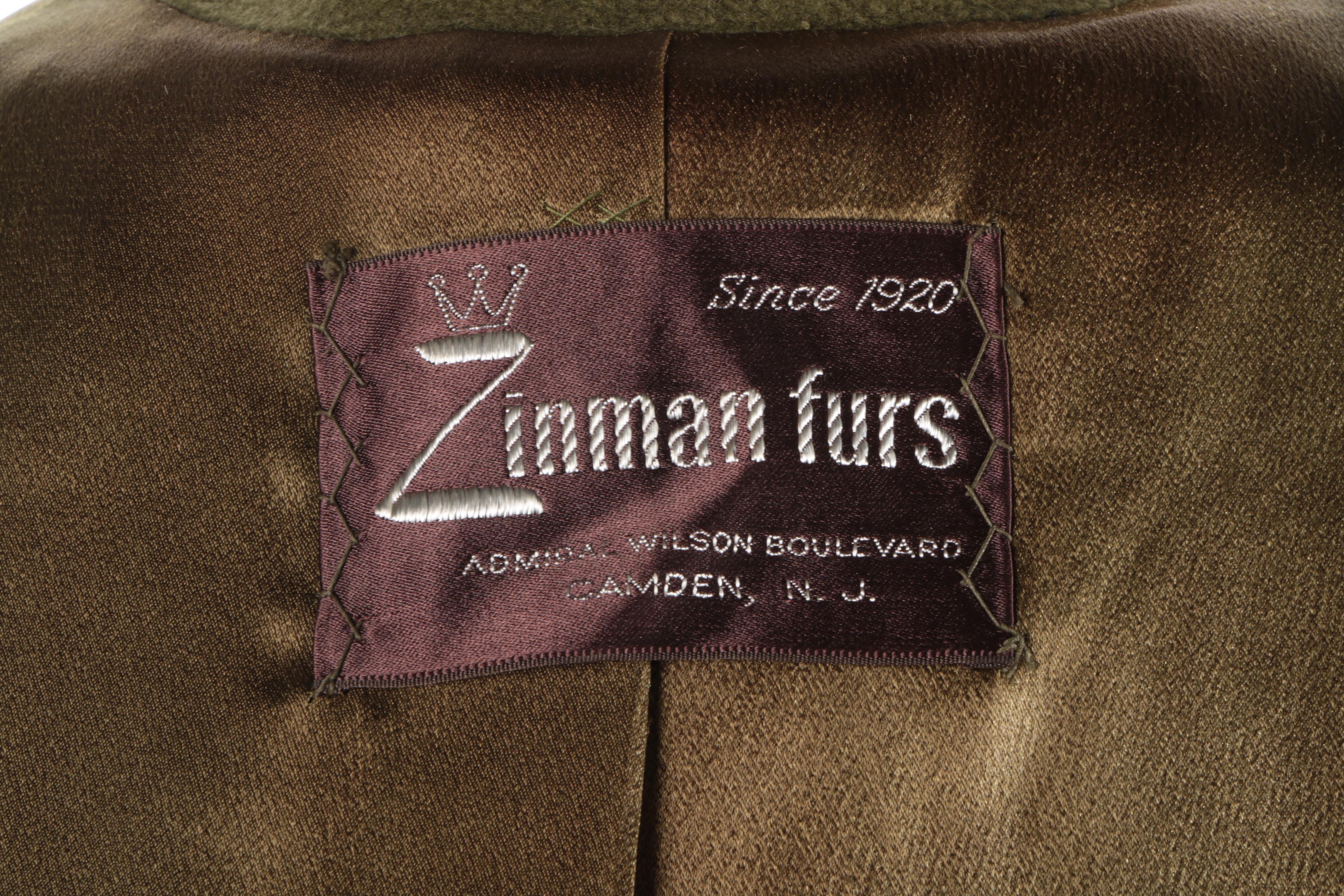 Vintage Cashmere Coat with Fur Collar and Evening Bag