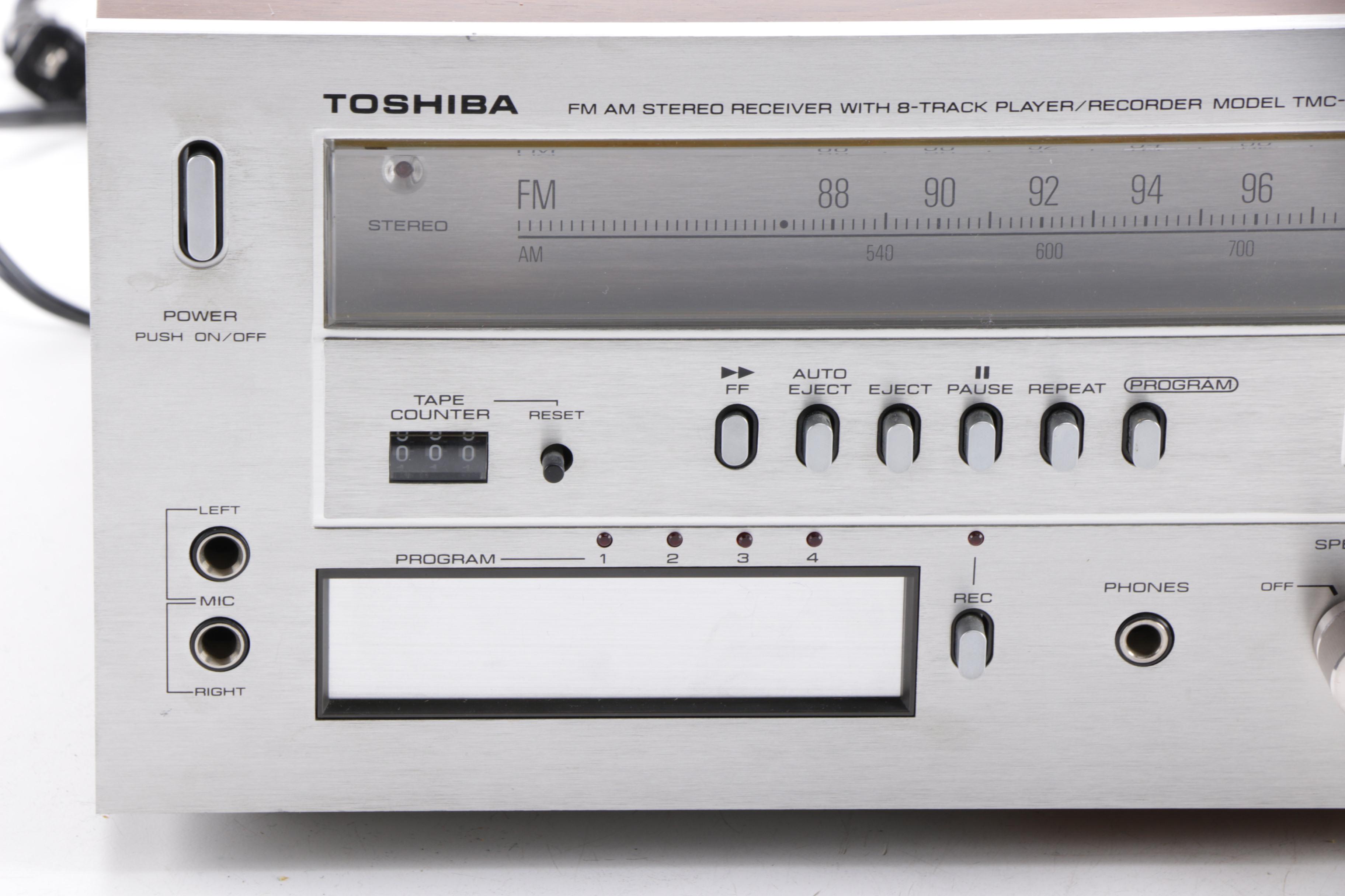 Vintage Toshiba 8-Track Stereo Receiver