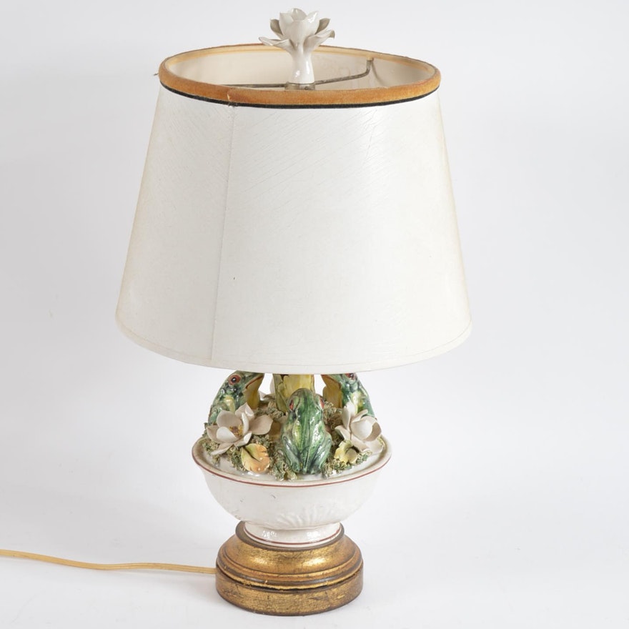 Ceramic Frog Table Lamp