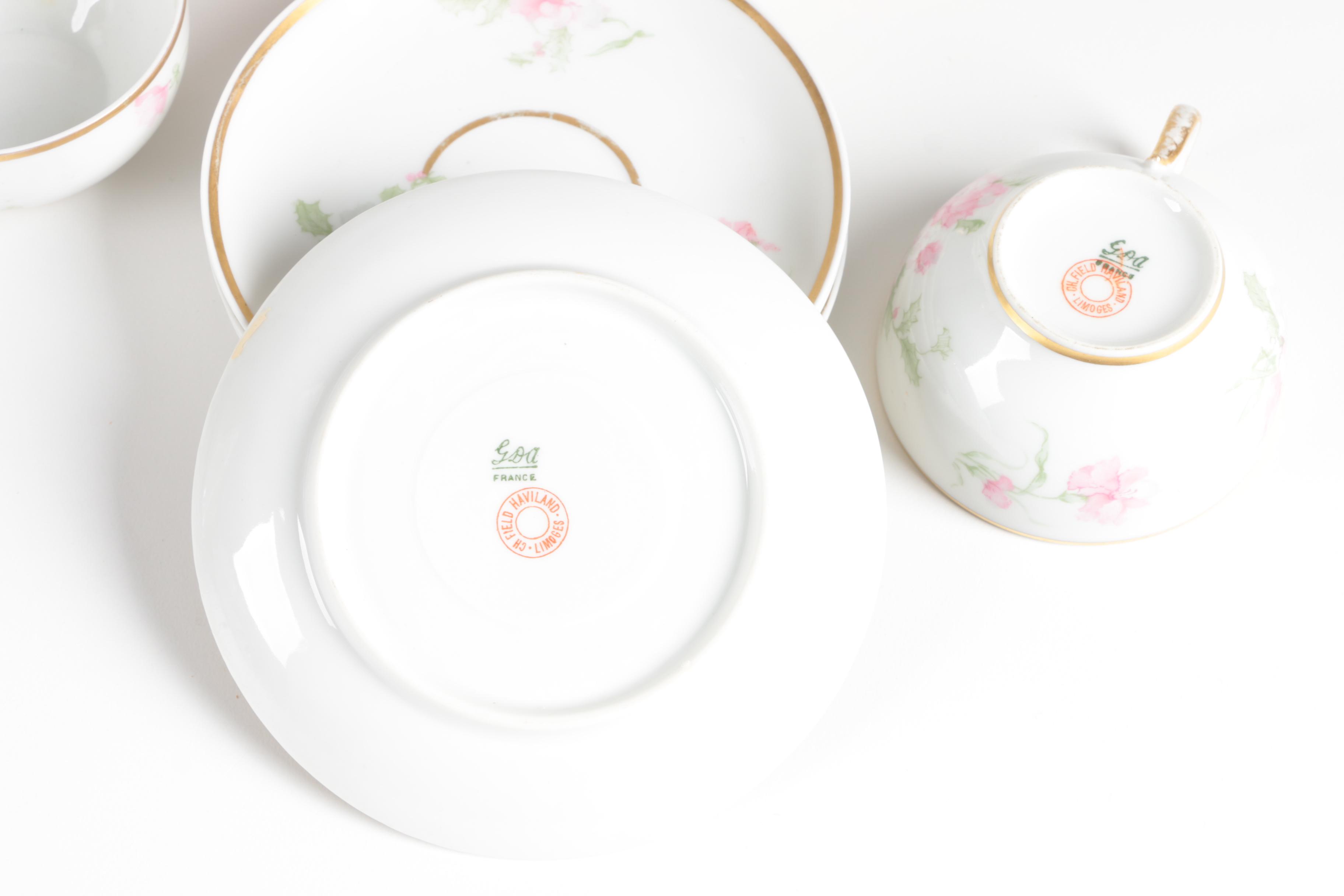 Porcelain Tableware Including Limoges