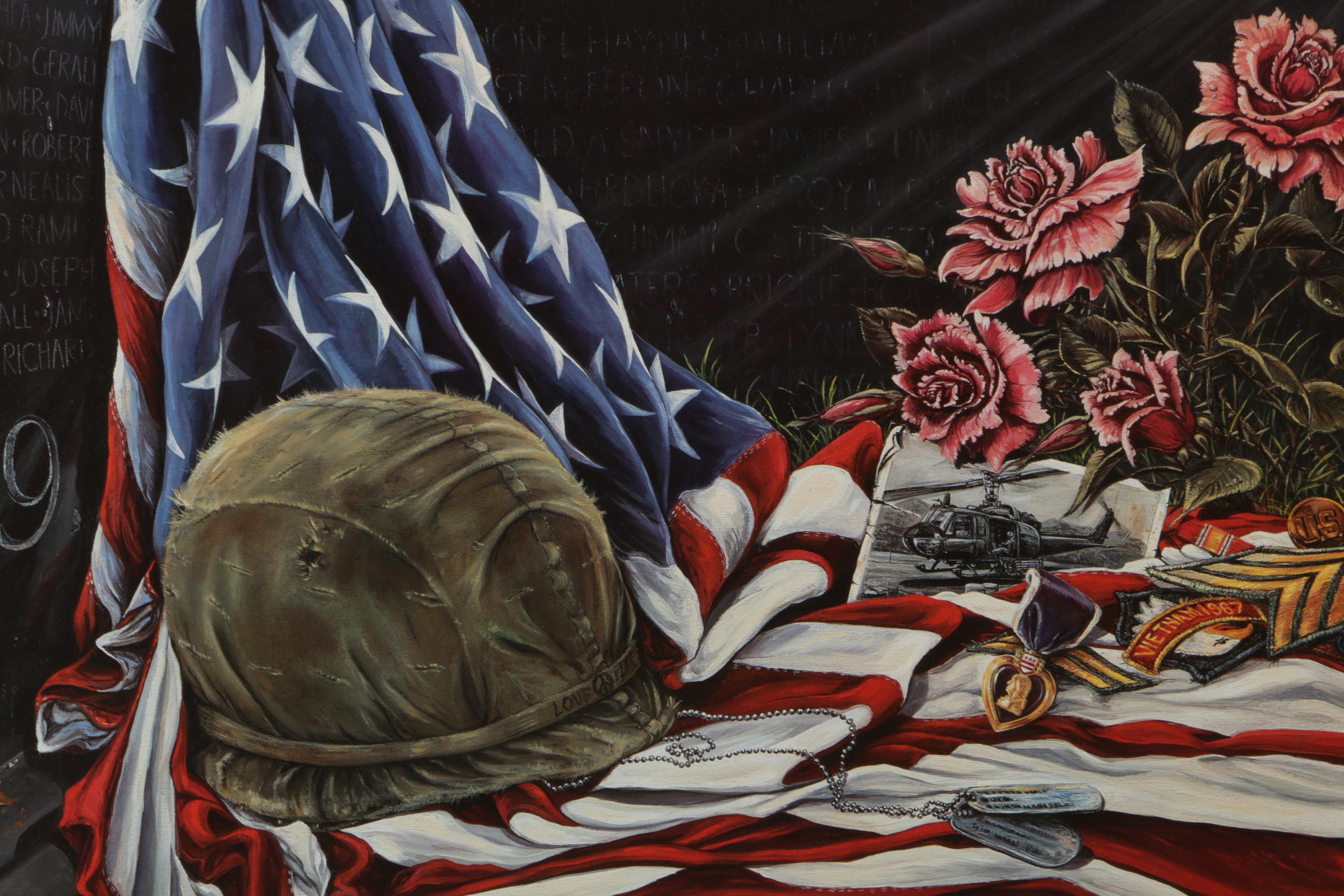 Ginny Genova 1990 Limited Edition Offset Lithograph "Tribute of Tears"