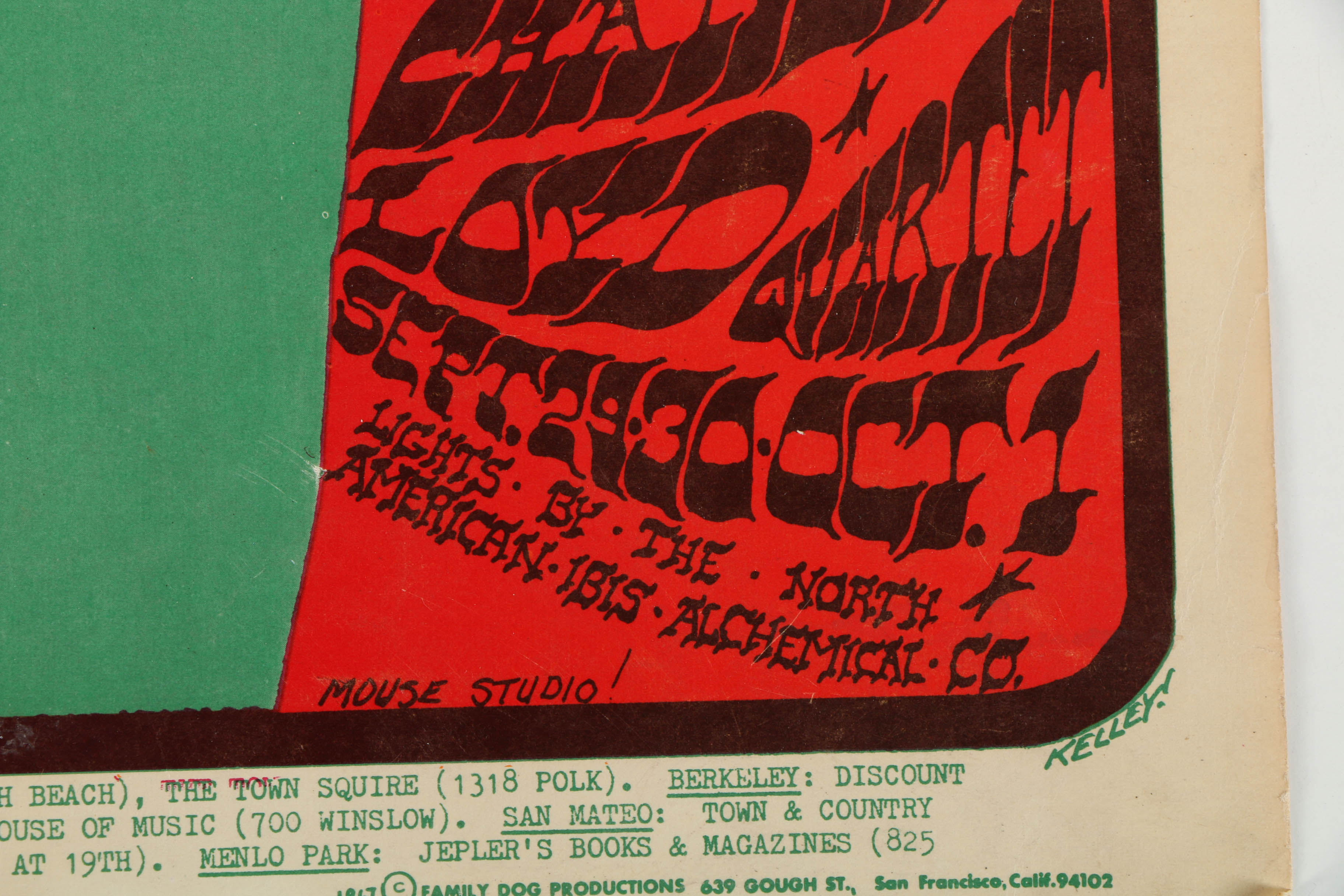 Alton Kelley Serigraph on Paper "Avalon Ballroom 1967"