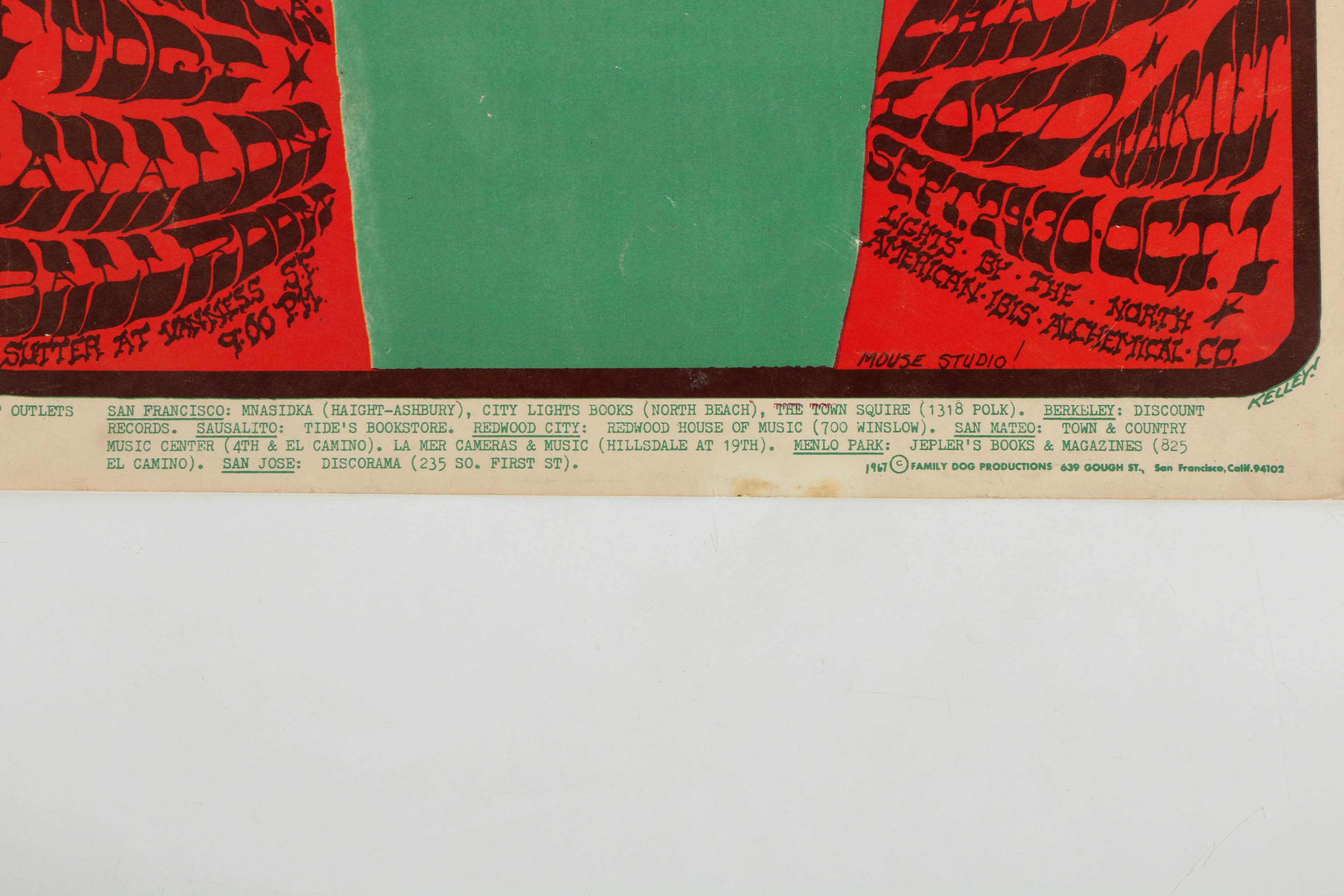 Alton Kelley Serigraph on Paper "Avalon Ballroom 1967"