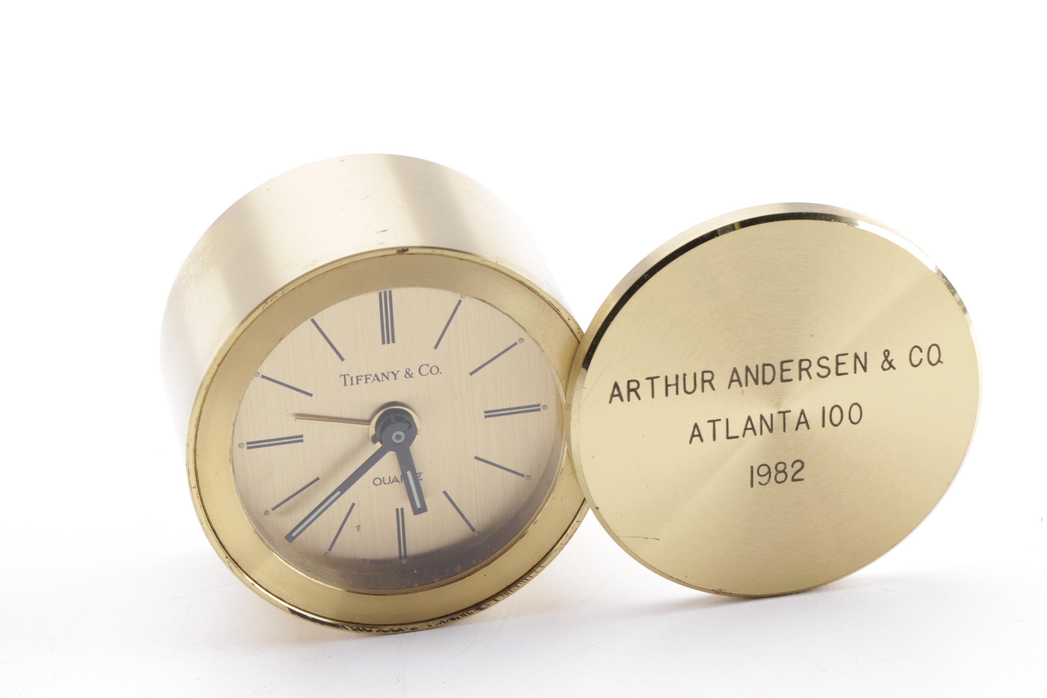 Desk Clocks Including Tiffany & Co.