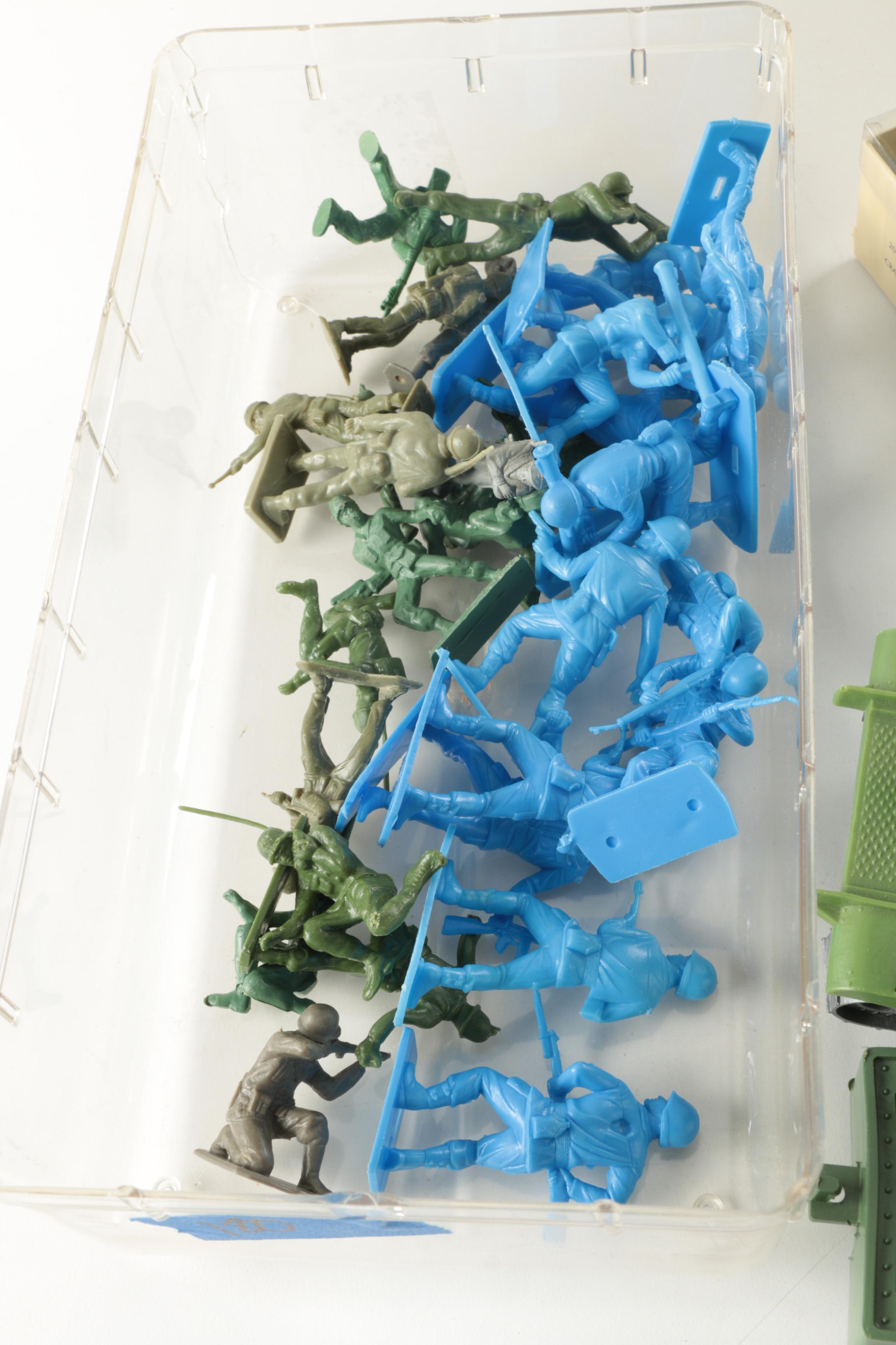 Collection of Toy Army Soldiers and Vehicles