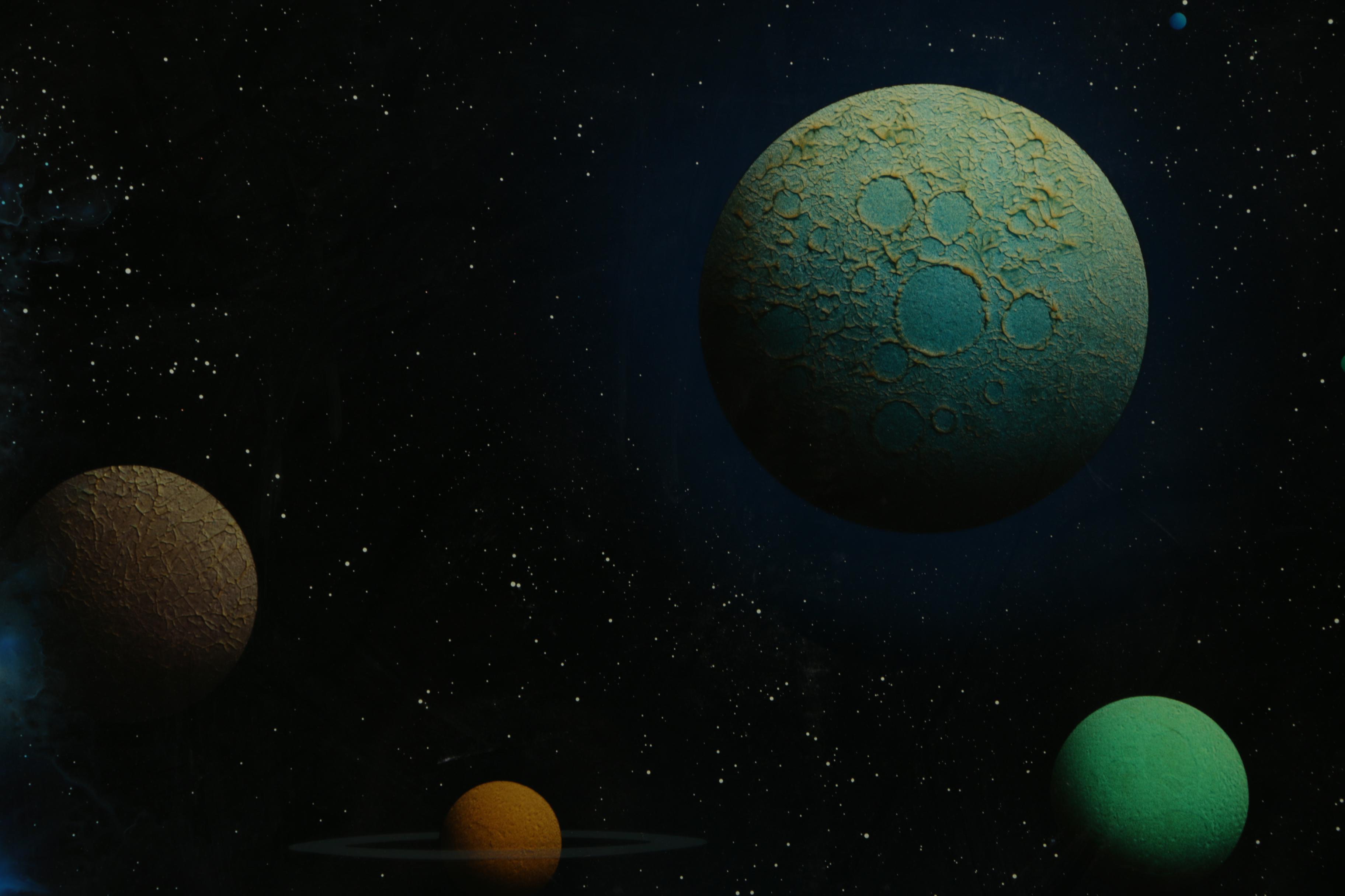 Dave Archer Reverse Glass Acrylic Painting "Heavenly Stepping Stones"