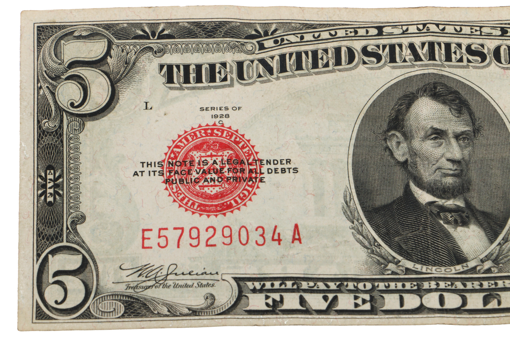 Vintage United States Currency Silver Certificates and Red Seal Notes