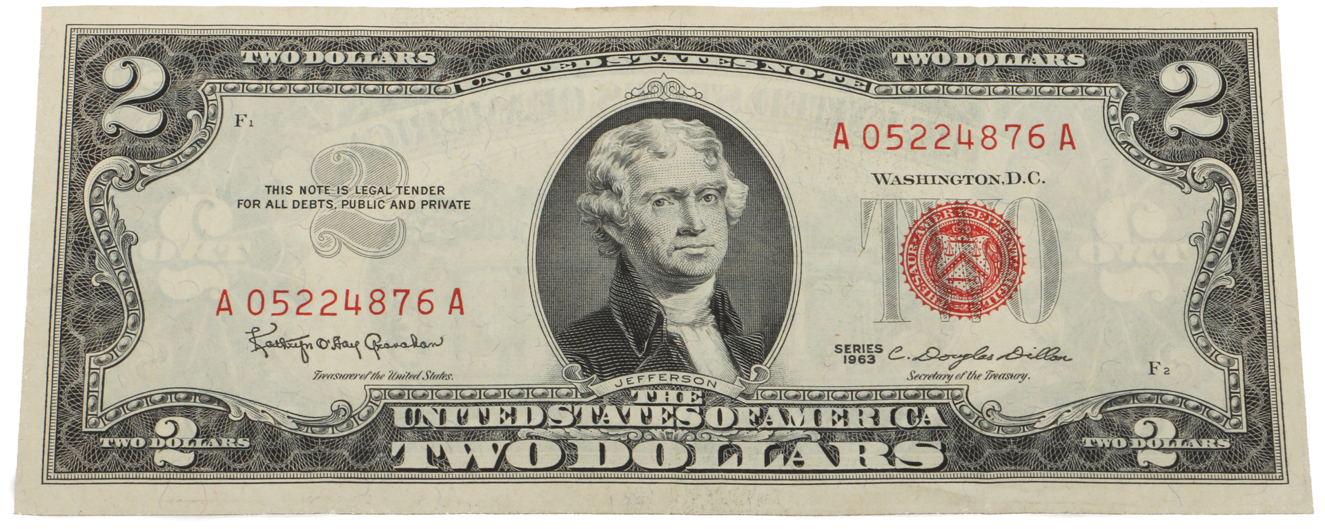 Vintage United States Currency Silver Certificates and Red Seal Notes