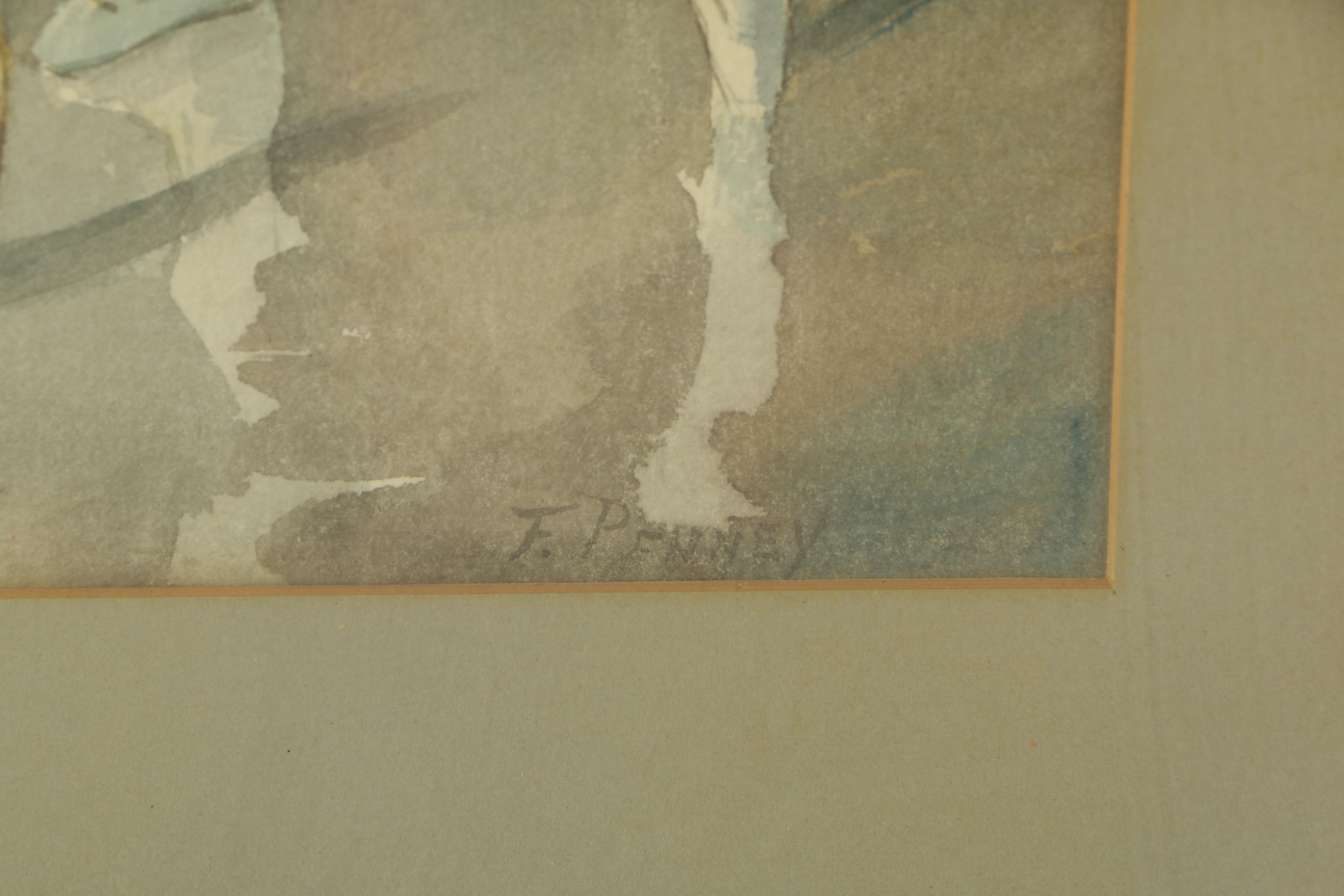 Fred D. Penney Vintage Watercolor on Paper "Ballet Design"