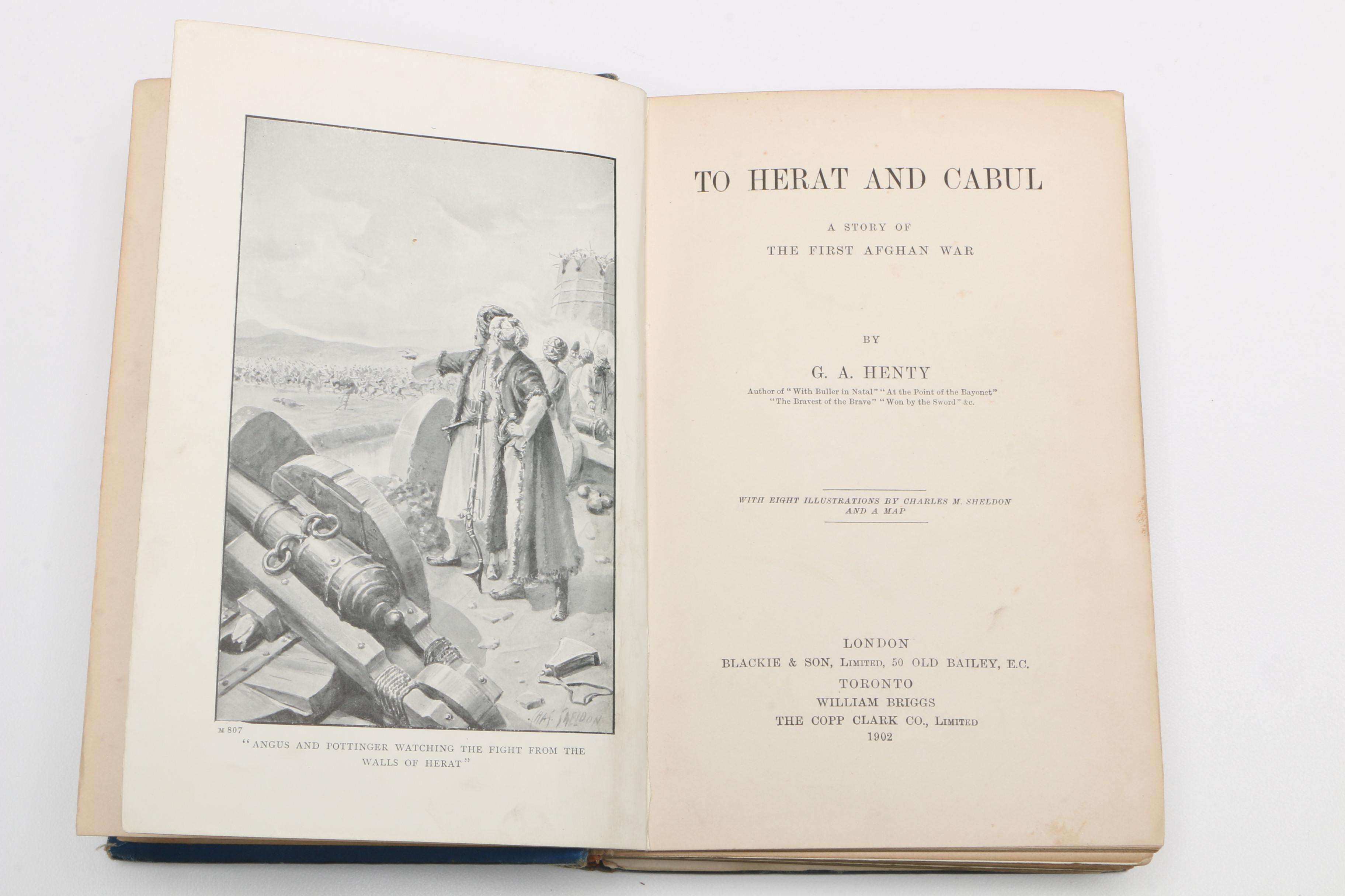1902 "To Herat and Cabul" by G. A. Henty and 1939 "Ihr gelben Chrysanthemen!"