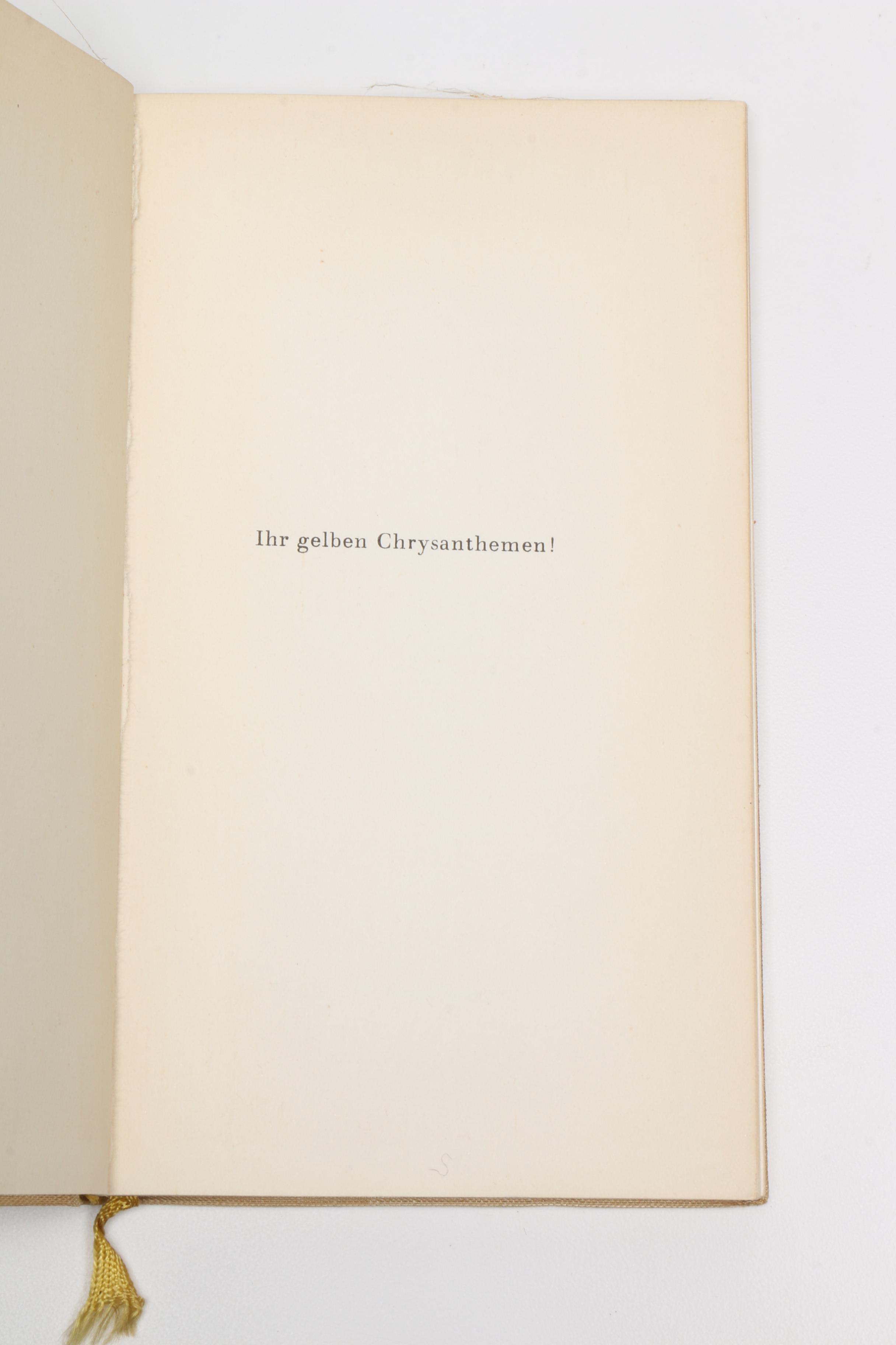 1902 "To Herat and Cabul" by G. A. Henty and 1939 "Ihr gelben Chrysanthemen!"