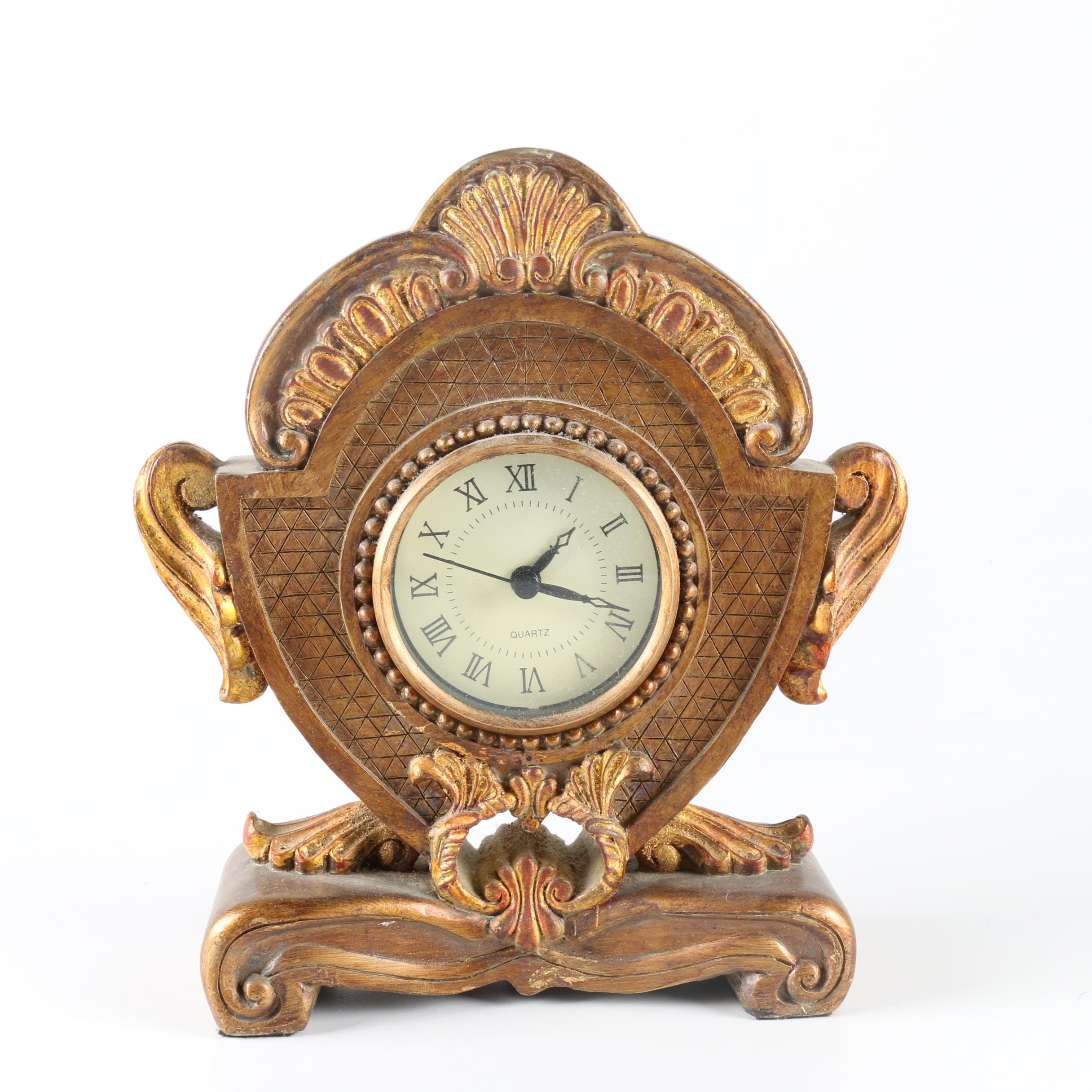 Porcelain Mercedes Shelf Clock and Mantel Clock