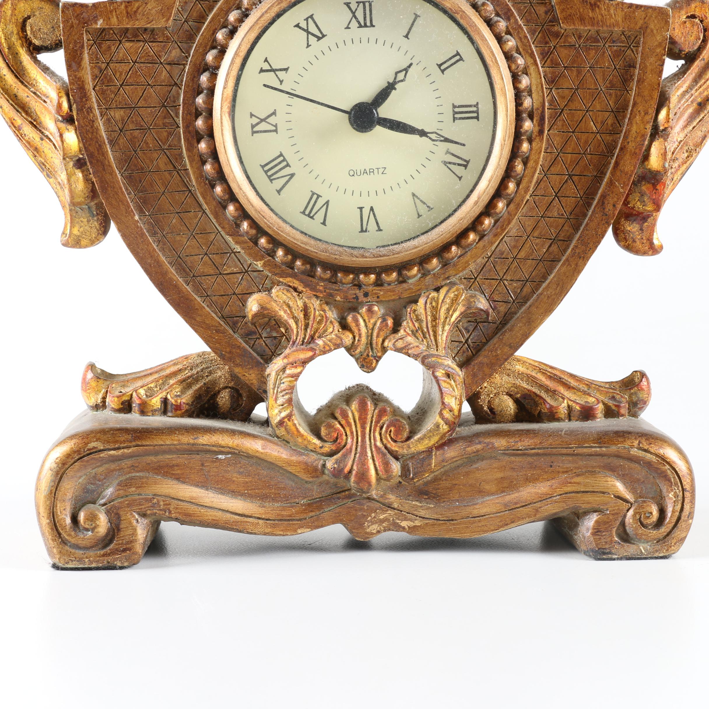 Porcelain Mercedes Shelf Clock and Mantel Clock