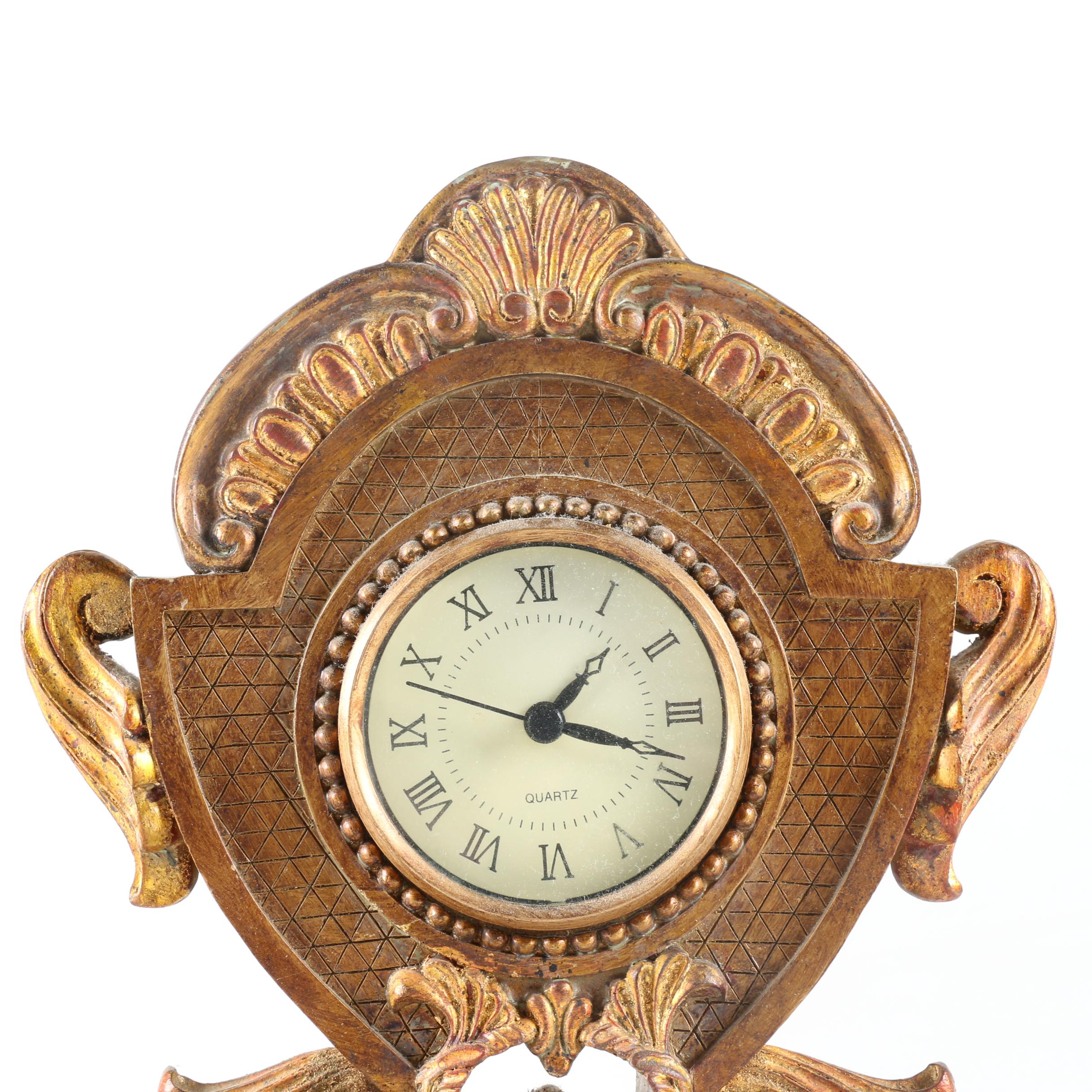 Porcelain Mercedes Shelf Clock and Mantel Clock