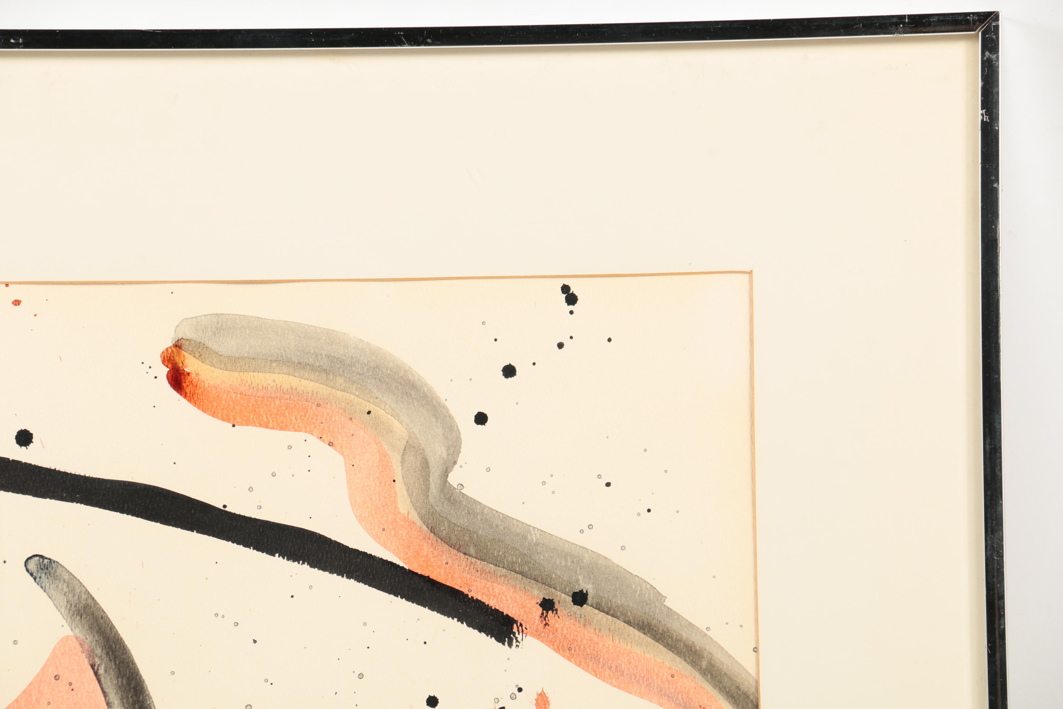 Hale Gurland Abstract Mixed Media Painting on Paper