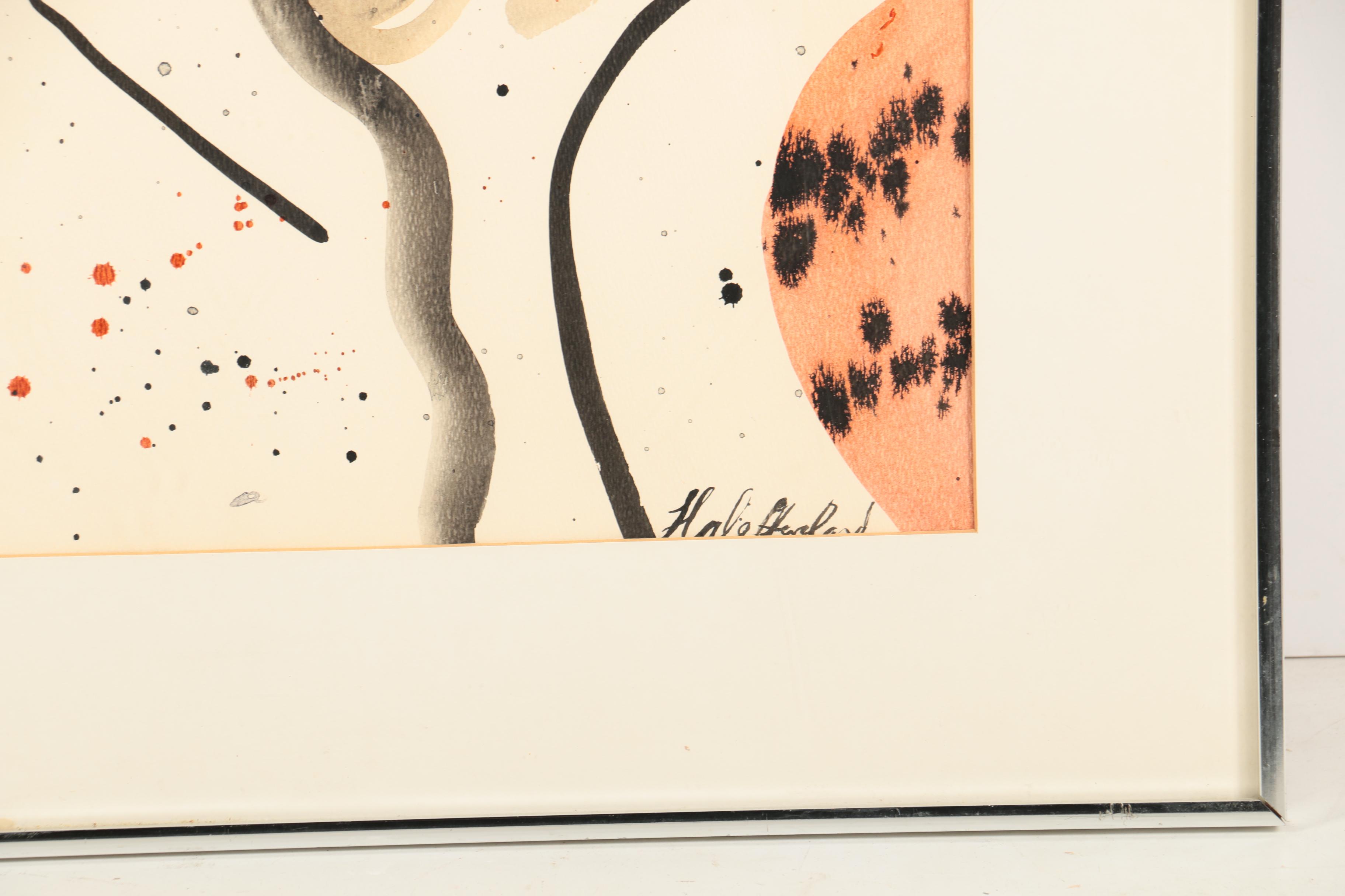 Hale Gurland Abstract Mixed Media Painting on Paper