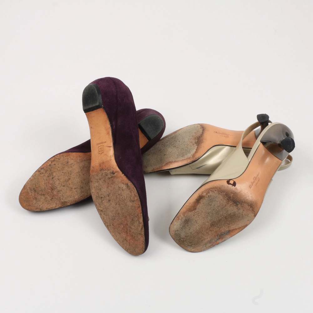 Seven Pairs of Women's Salvatore Ferragamo Dress Shoes