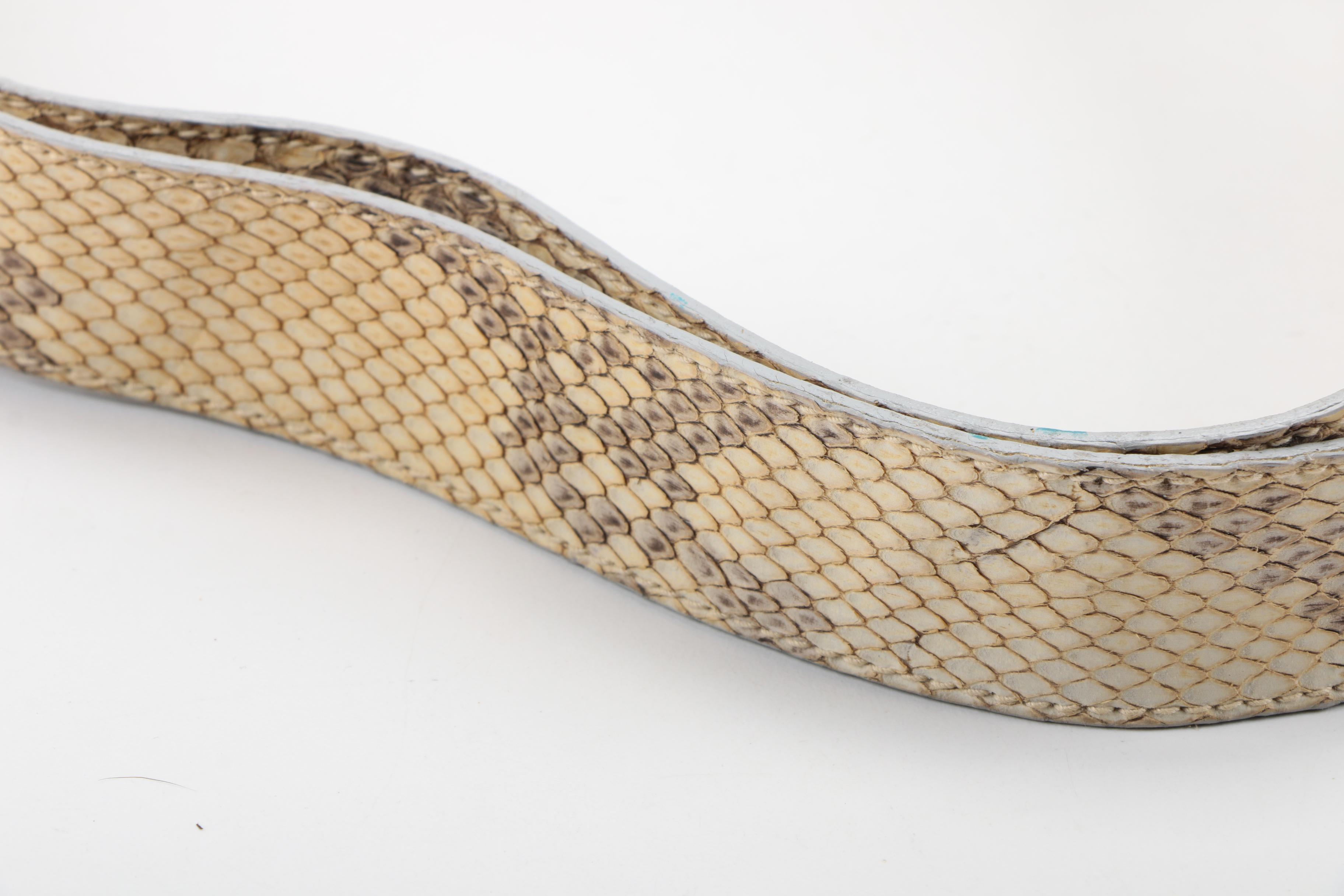 Prada Double Snakeskin and Leather Belt