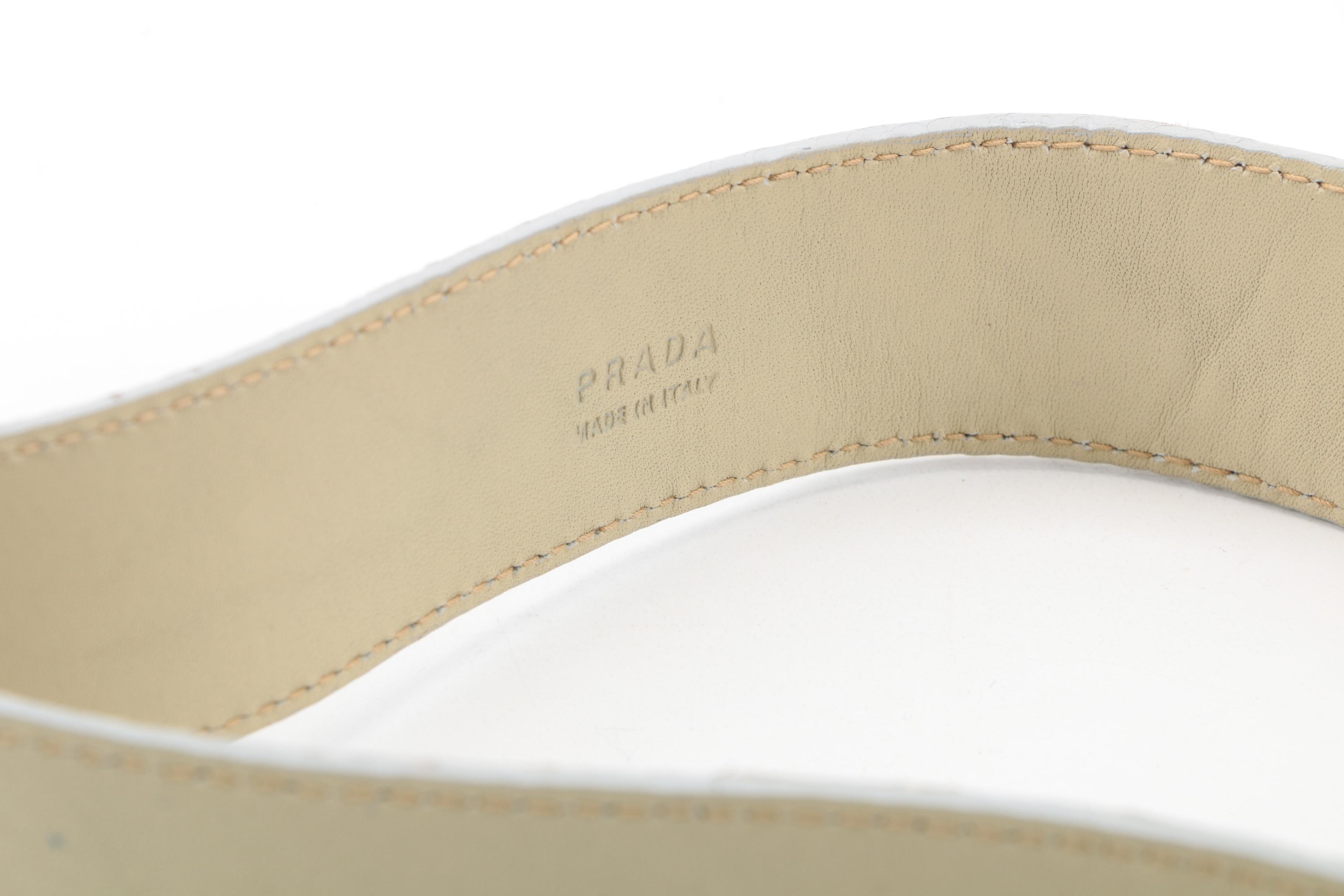 Prada Double Snakeskin and Leather Belt