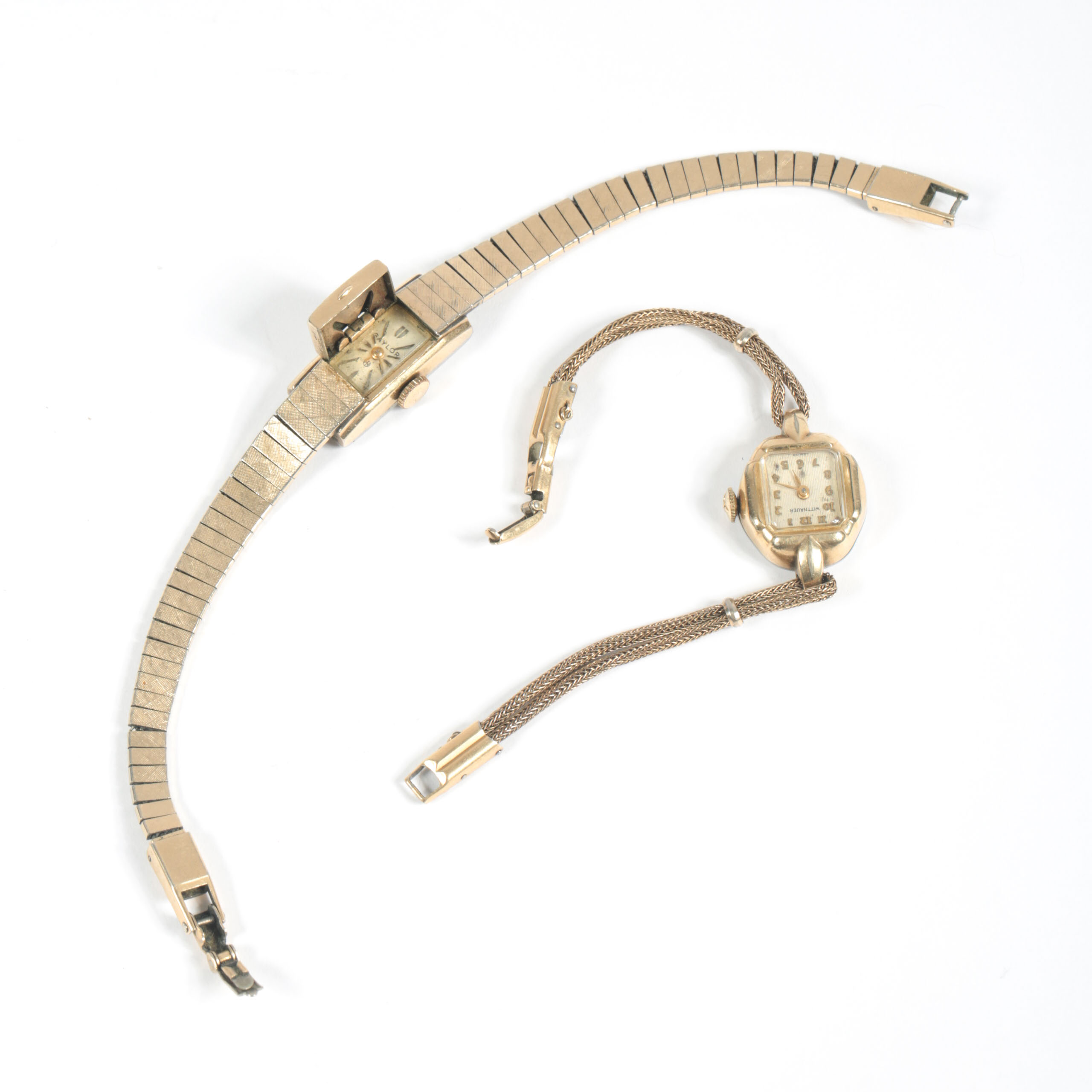 Vintage Gold Plated Watches Including Wittnaur